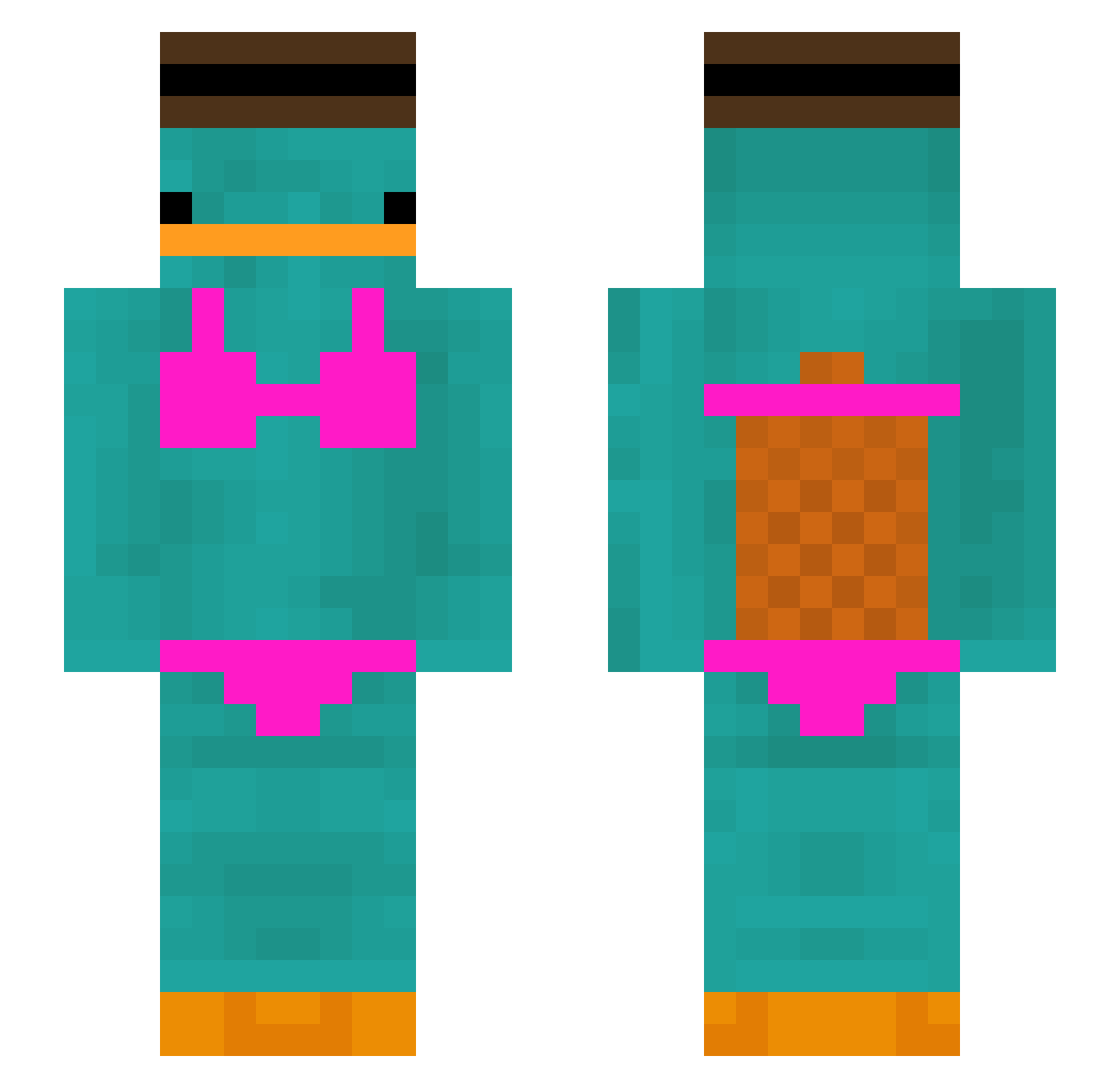 einEsel_ Minecraft skin, front and back view