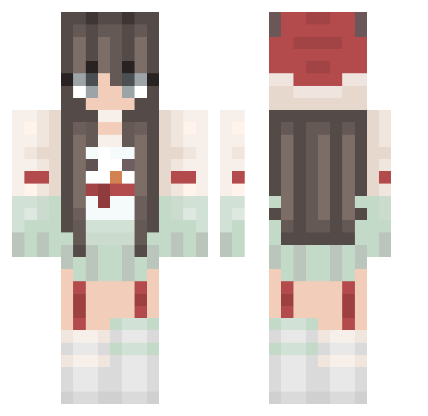 Golosino Minecraft skin, front and back view