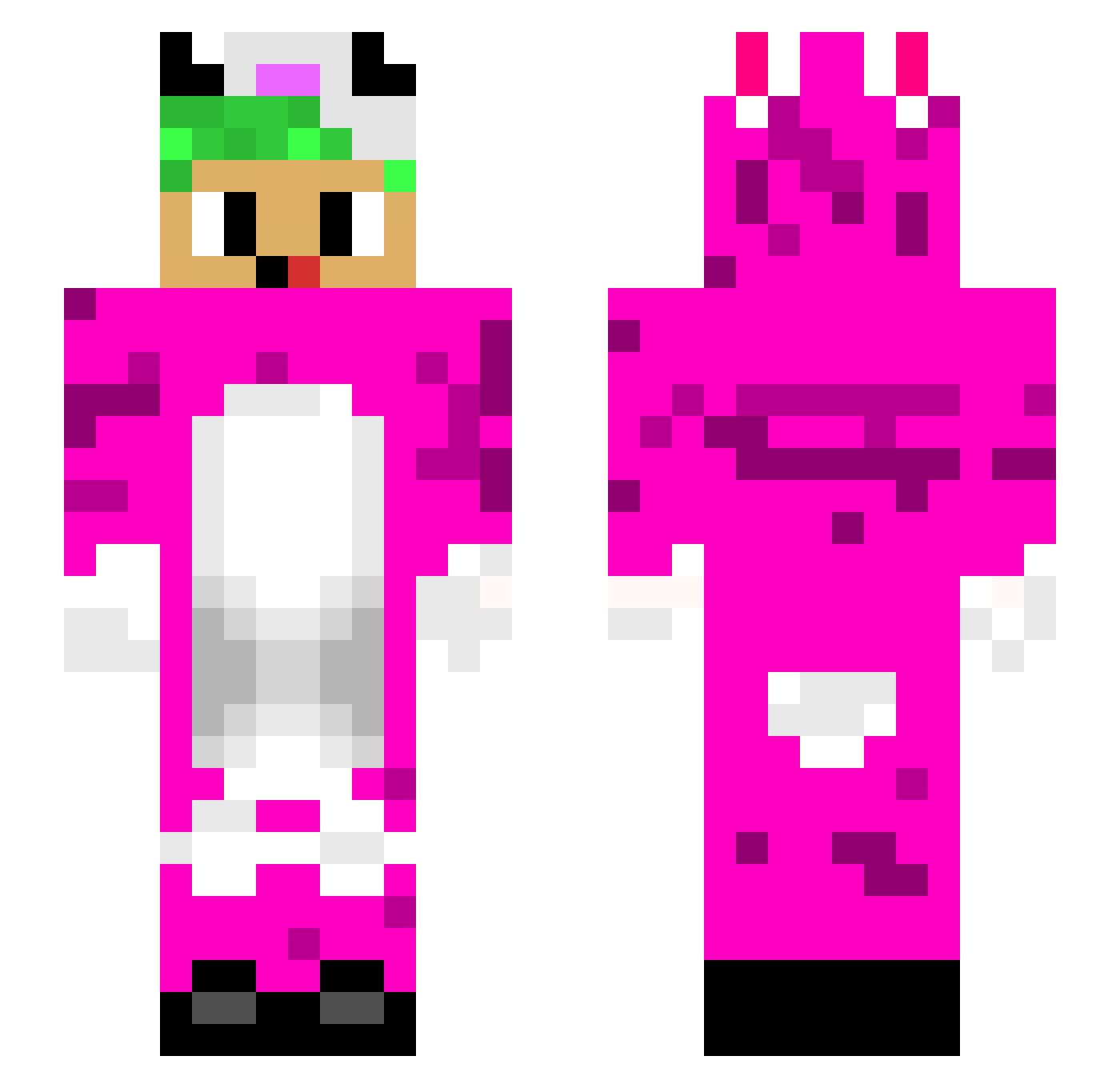 Stecher300 Minecraft skin, front and back view