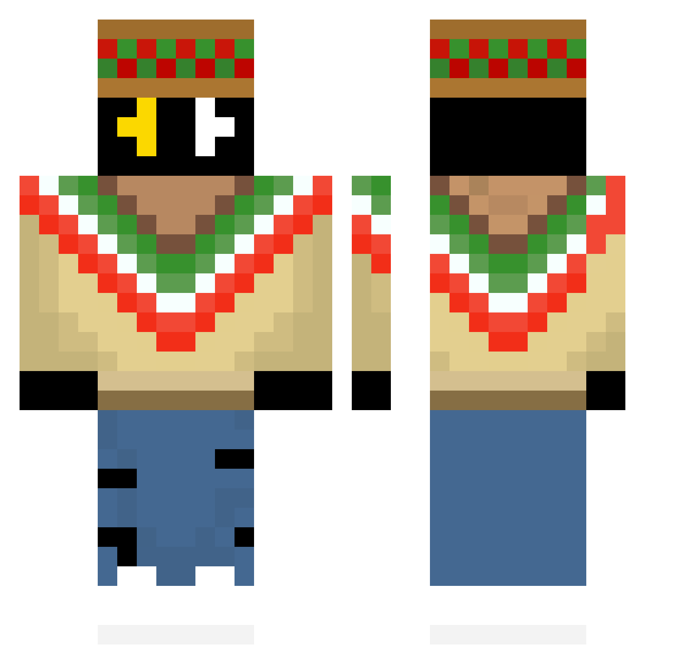 Nightify_ Minecraft skin, front and back view