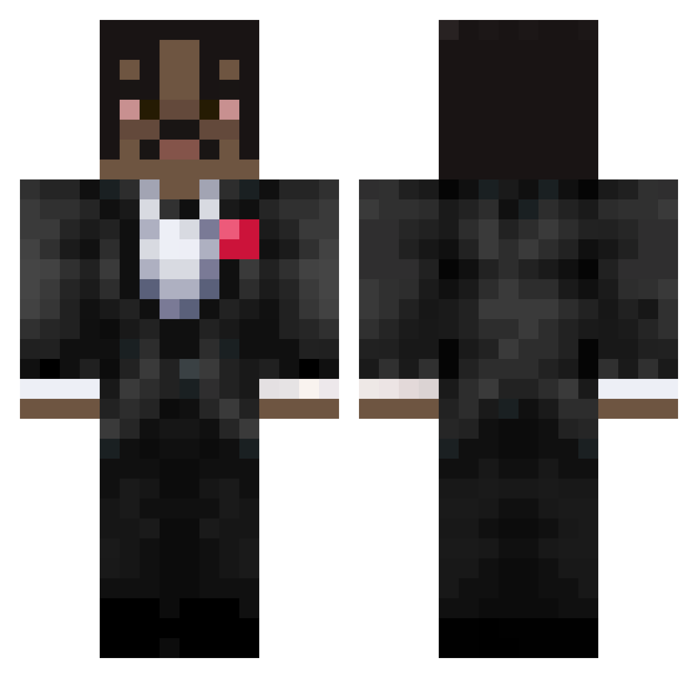s3linali Minecraft skin, front and back view