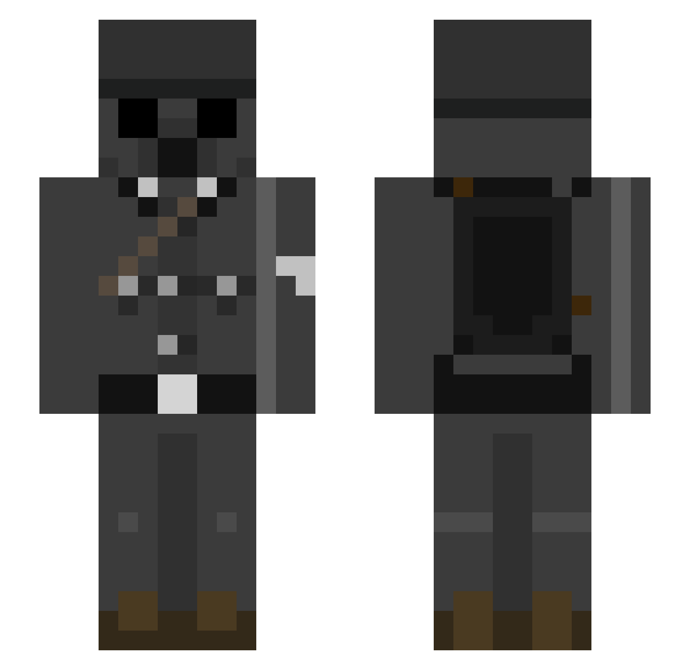 sfaj Minecraft skin, front and back view