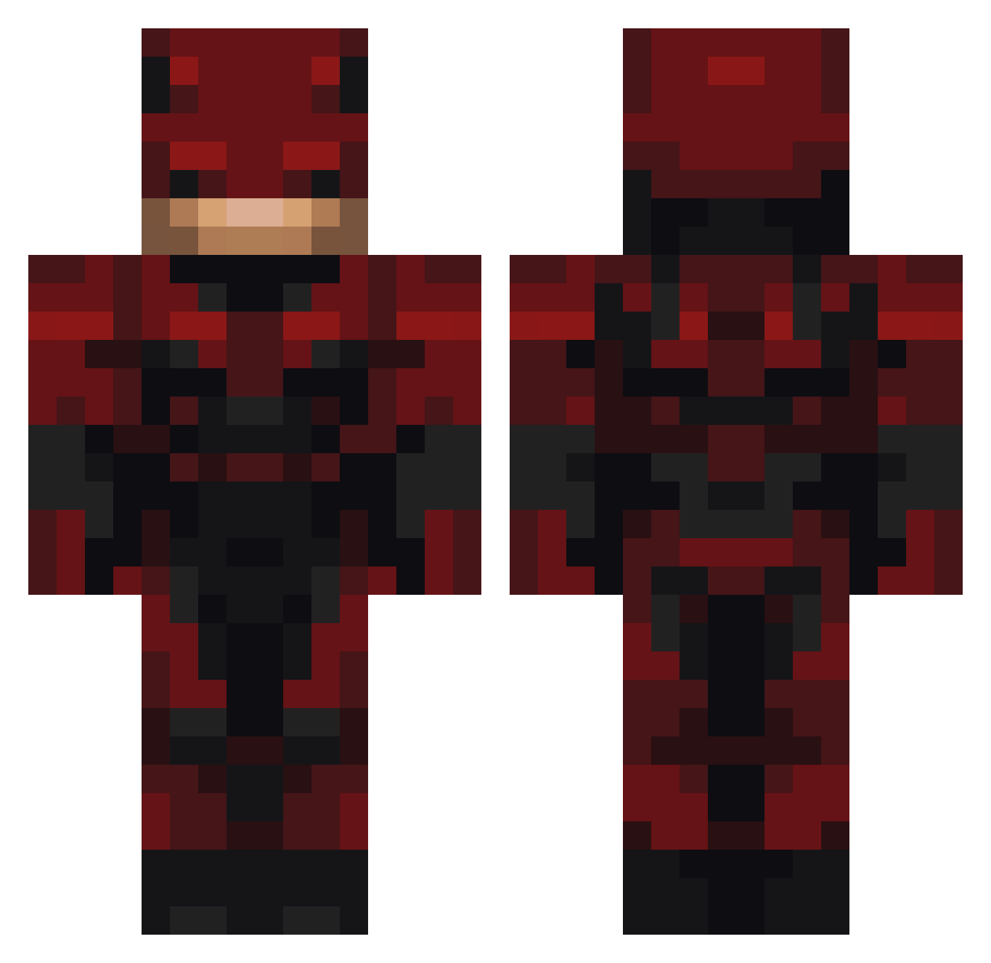 SquishyEra Minecraft skin, front and back view