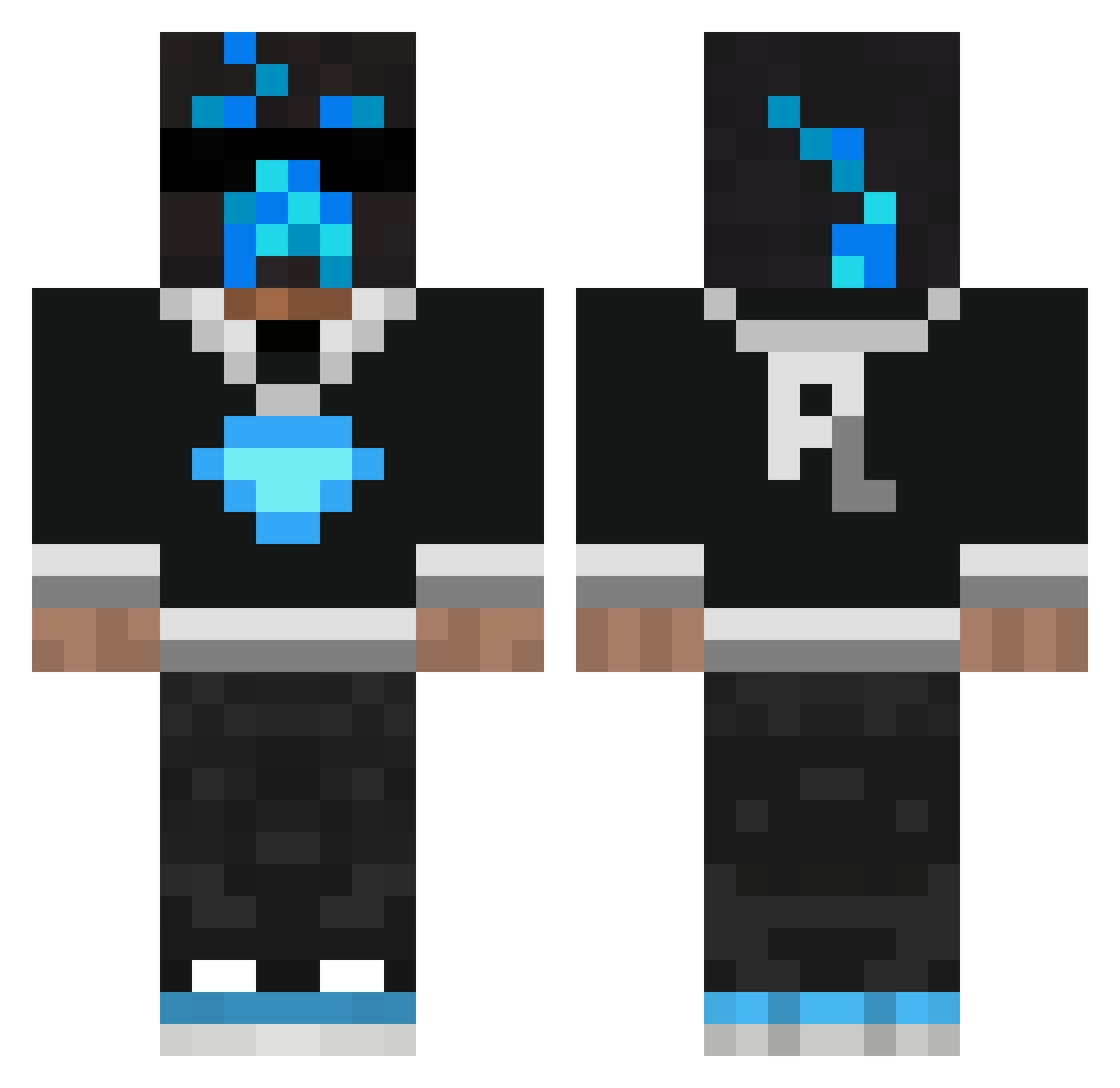 Willypvp Minecraft skin, front and back view