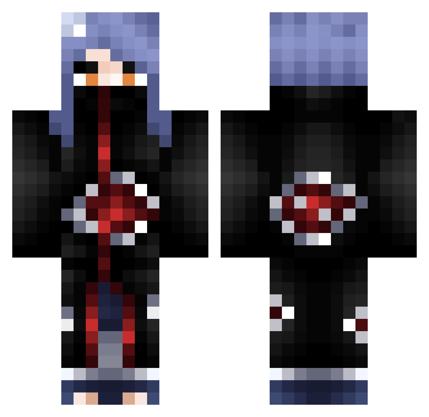 eNeha Minecraft skin, front and back view