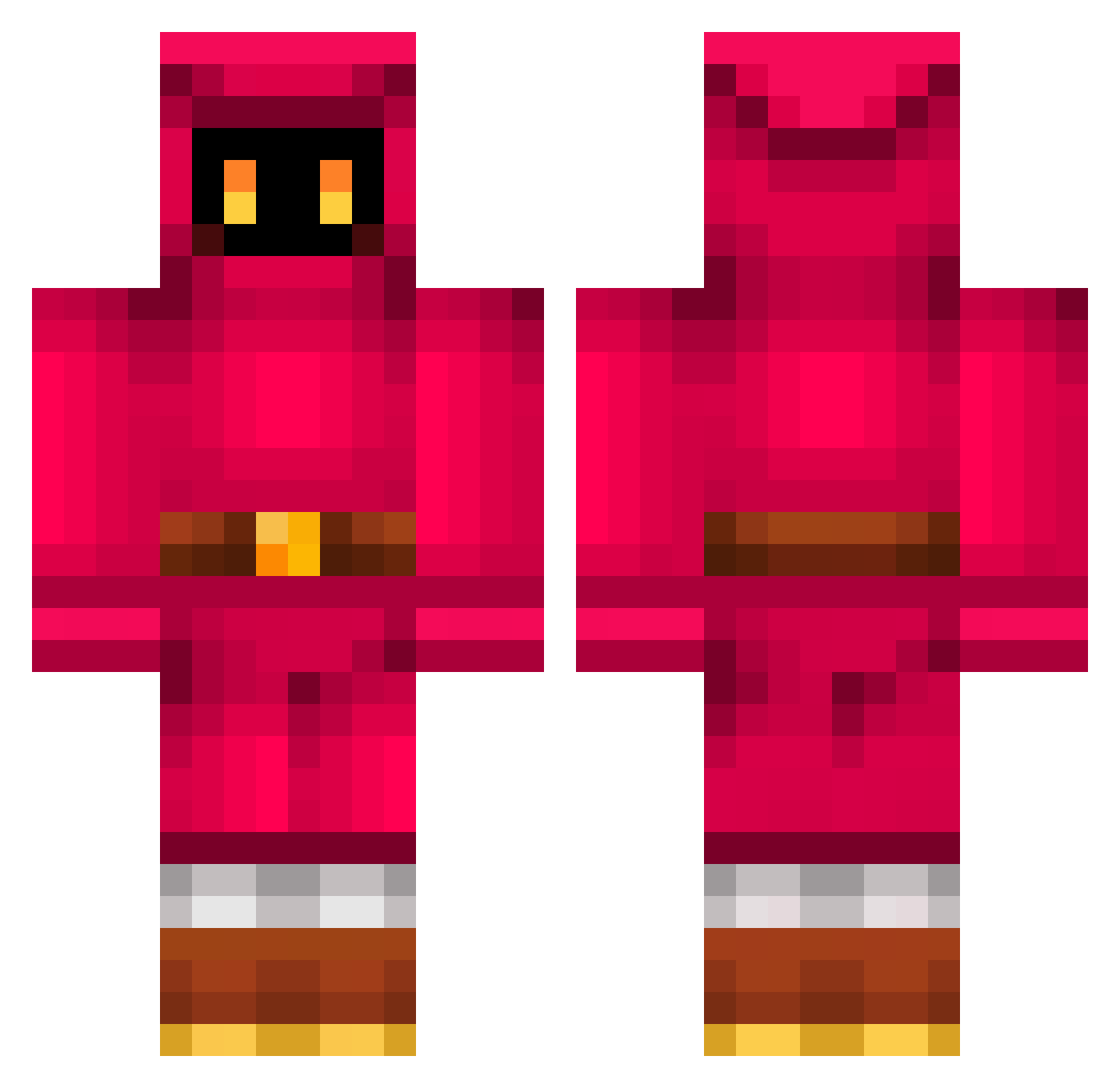 xMrEasYx Minecraft skin, front and back view