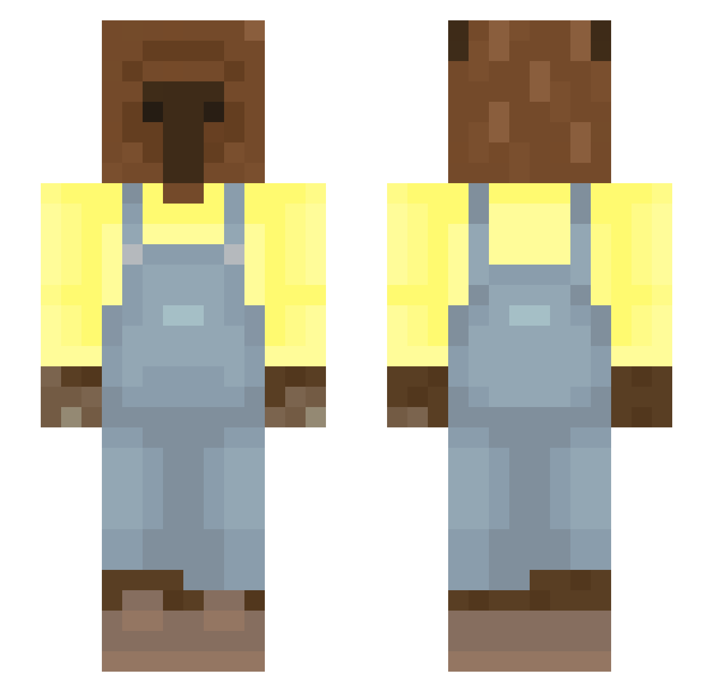 RemoLock Minecraft skin, front and back view