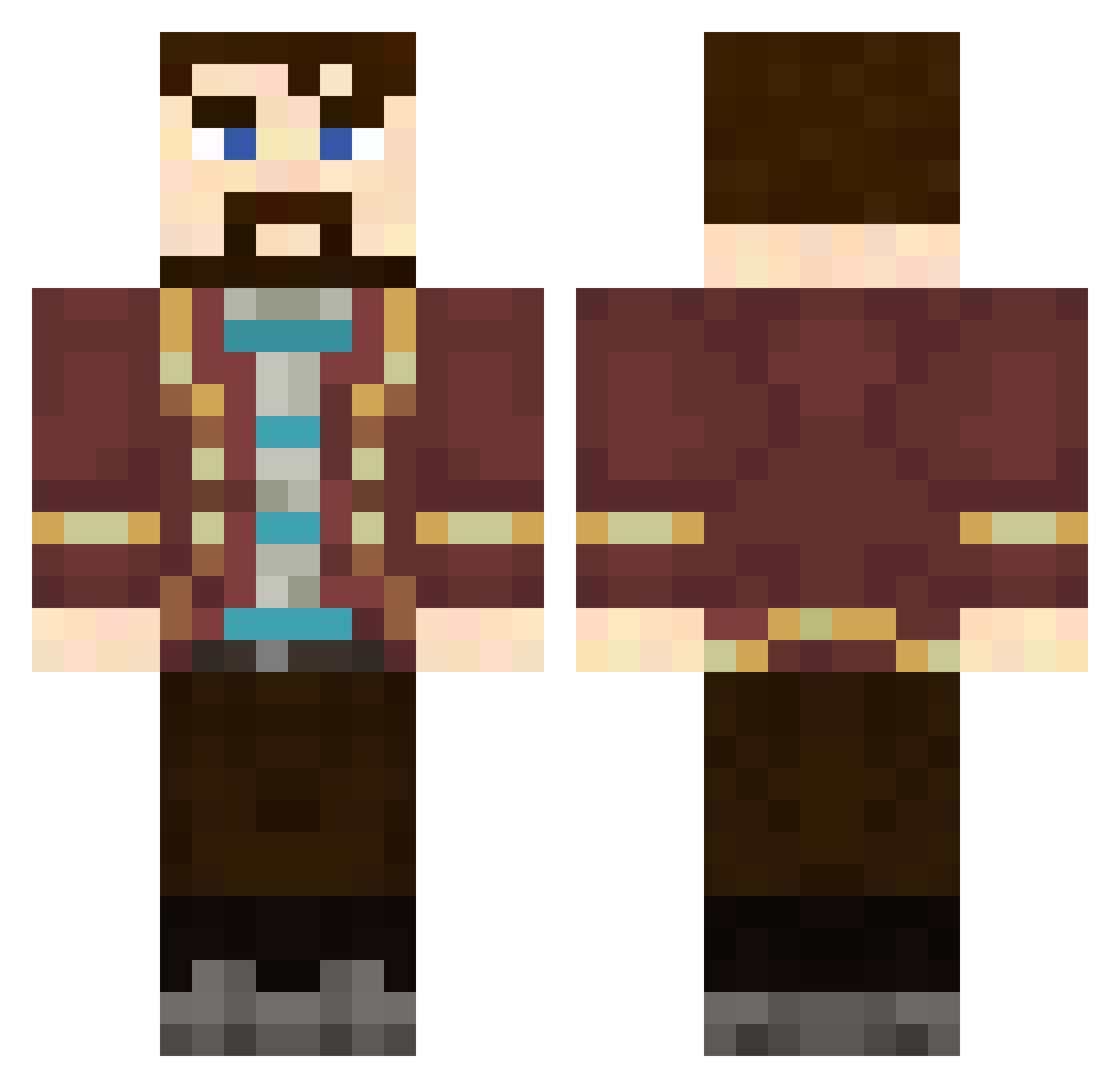 Neumatic Minecraft skin, front and back view