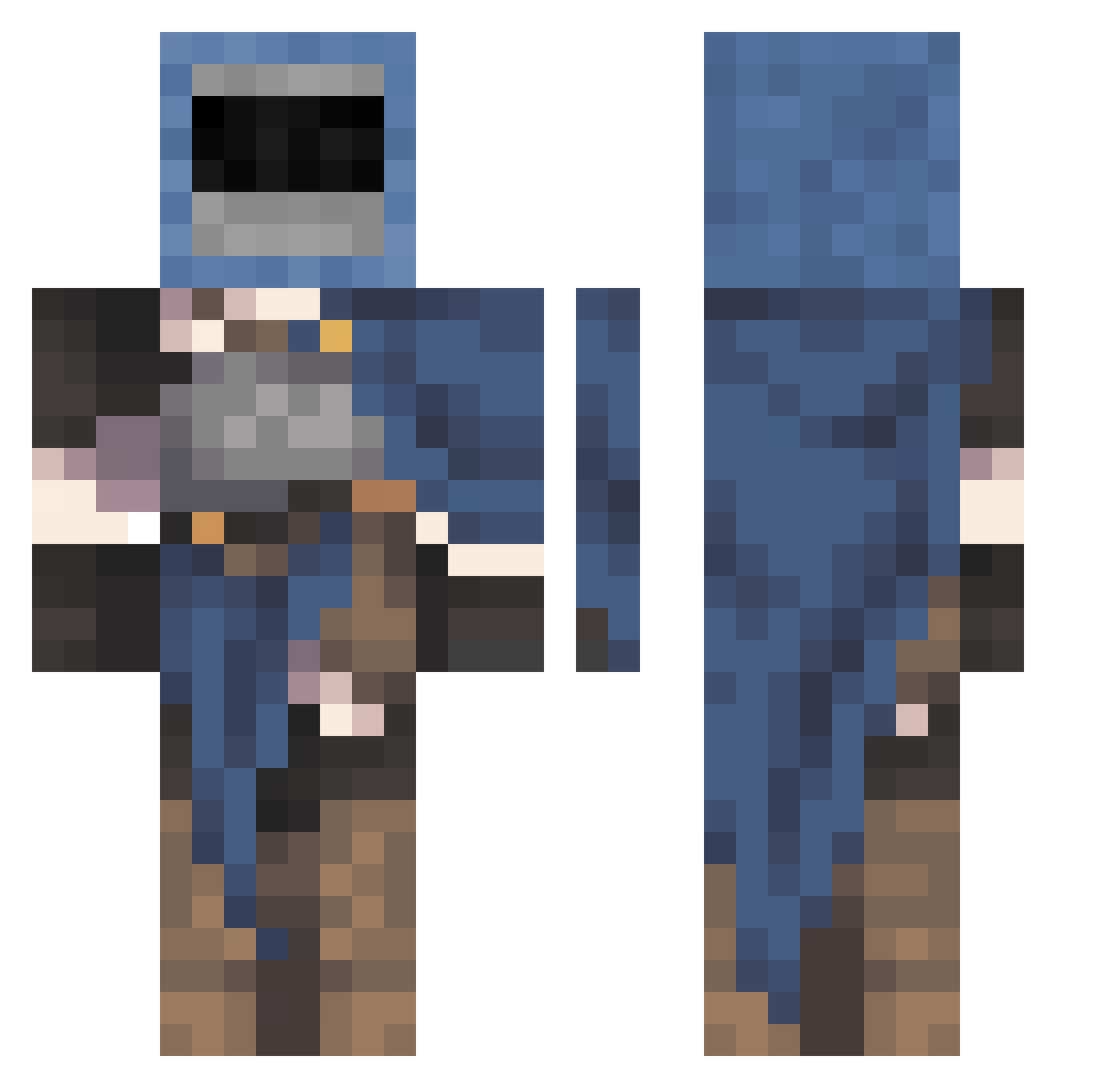 yoitstato Minecraft skin, front and back view