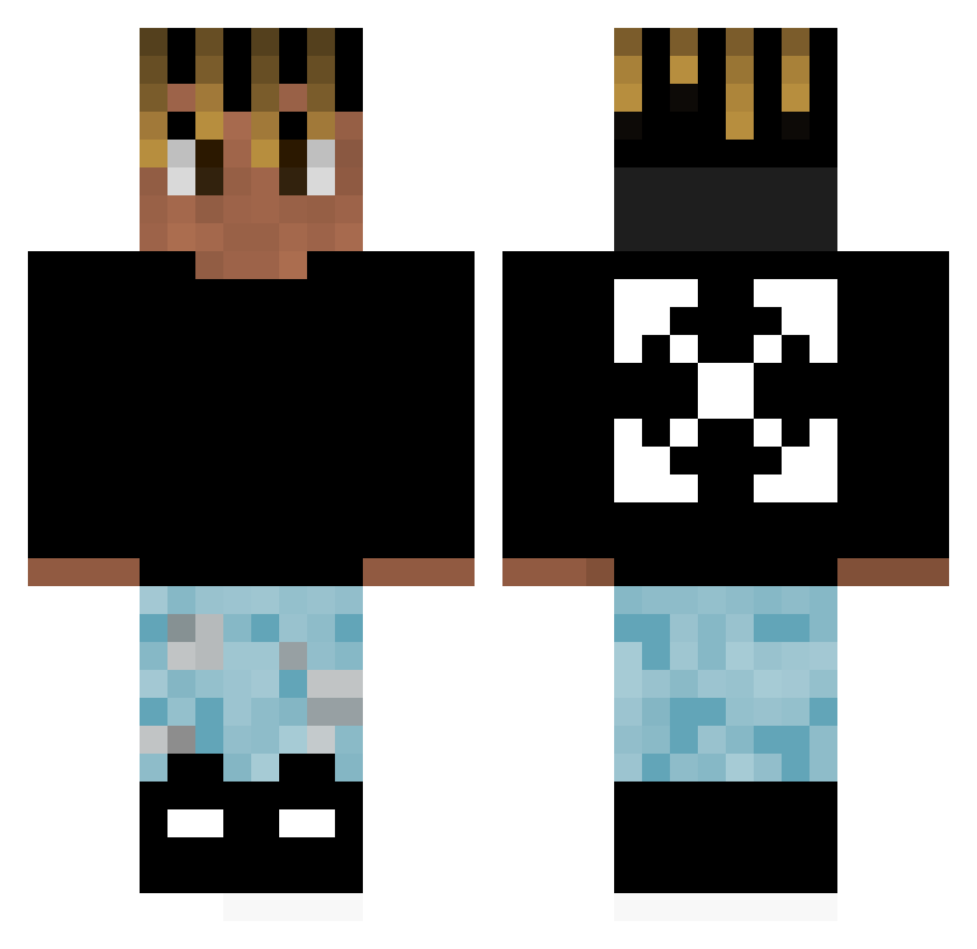 Gamer_Freaks99 Minecraft skin, front and back view
