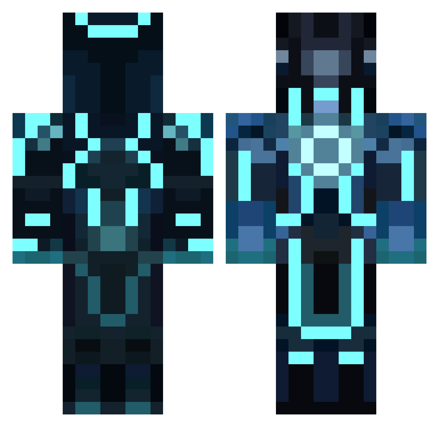 bigwhitedevil Minecraft skin, front and back view