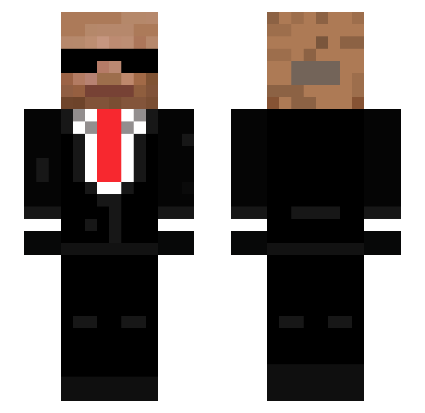TotallyNotRandy Minecraft skin, front and back view