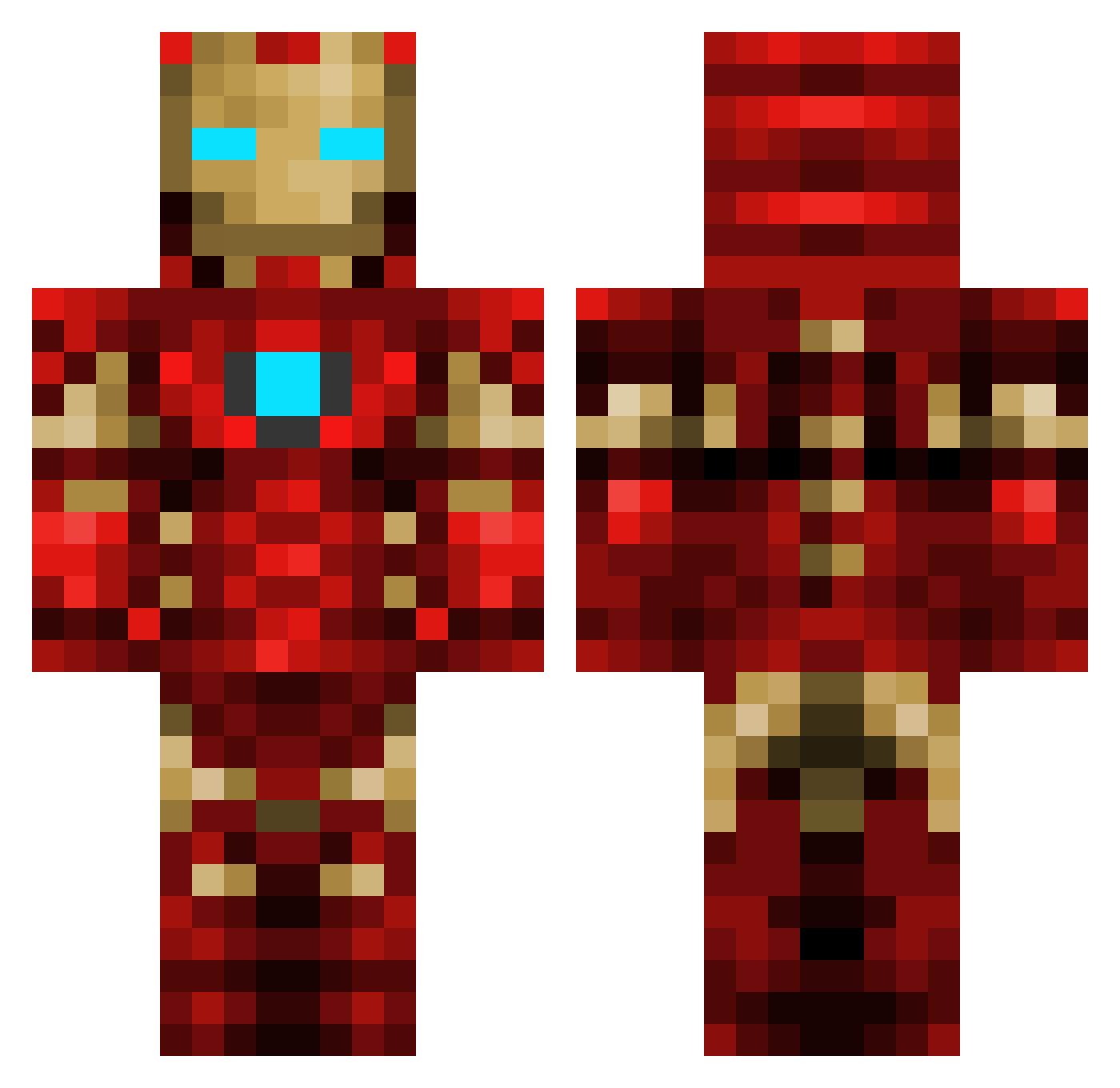 FallenShadow80 Minecraft skin, front and back view