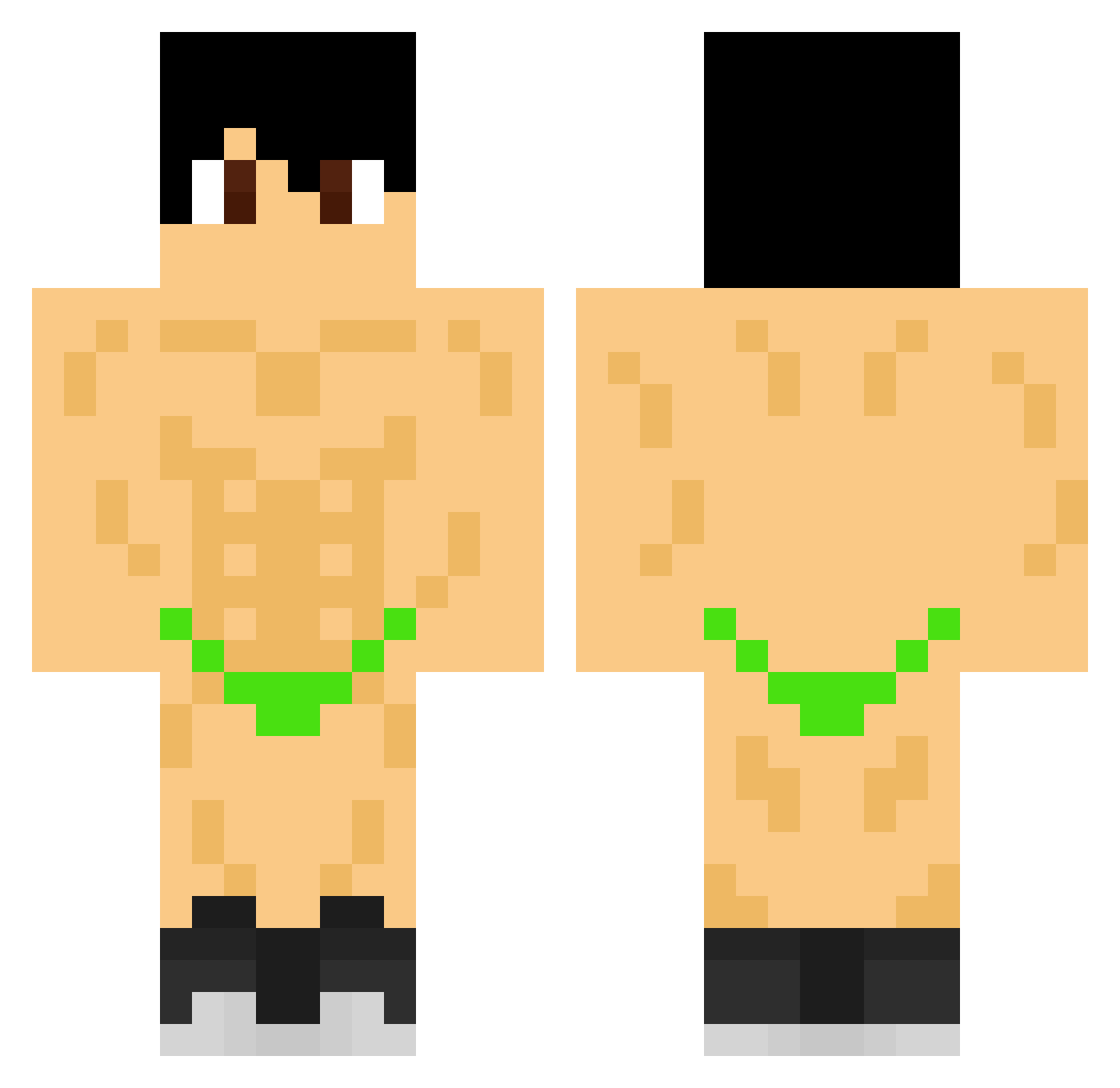 Tristan8799 Minecraft skin, front and back view