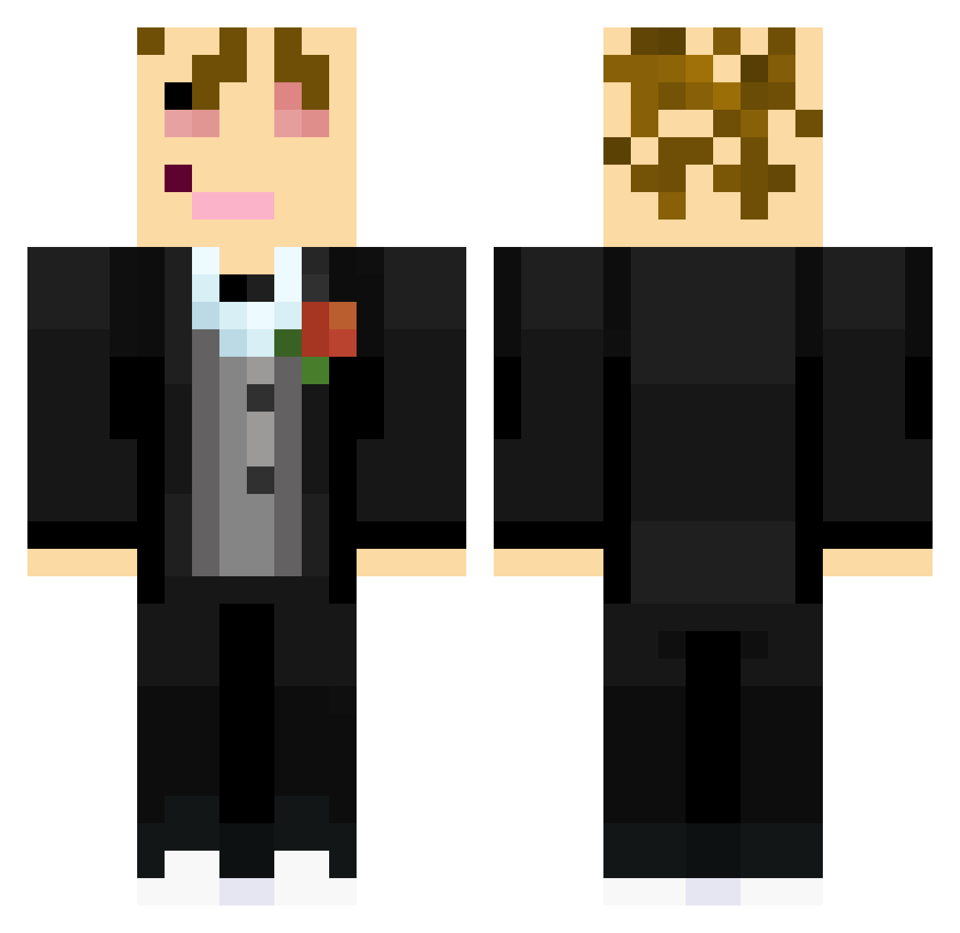 FN1287 Minecraft skin, front and back view