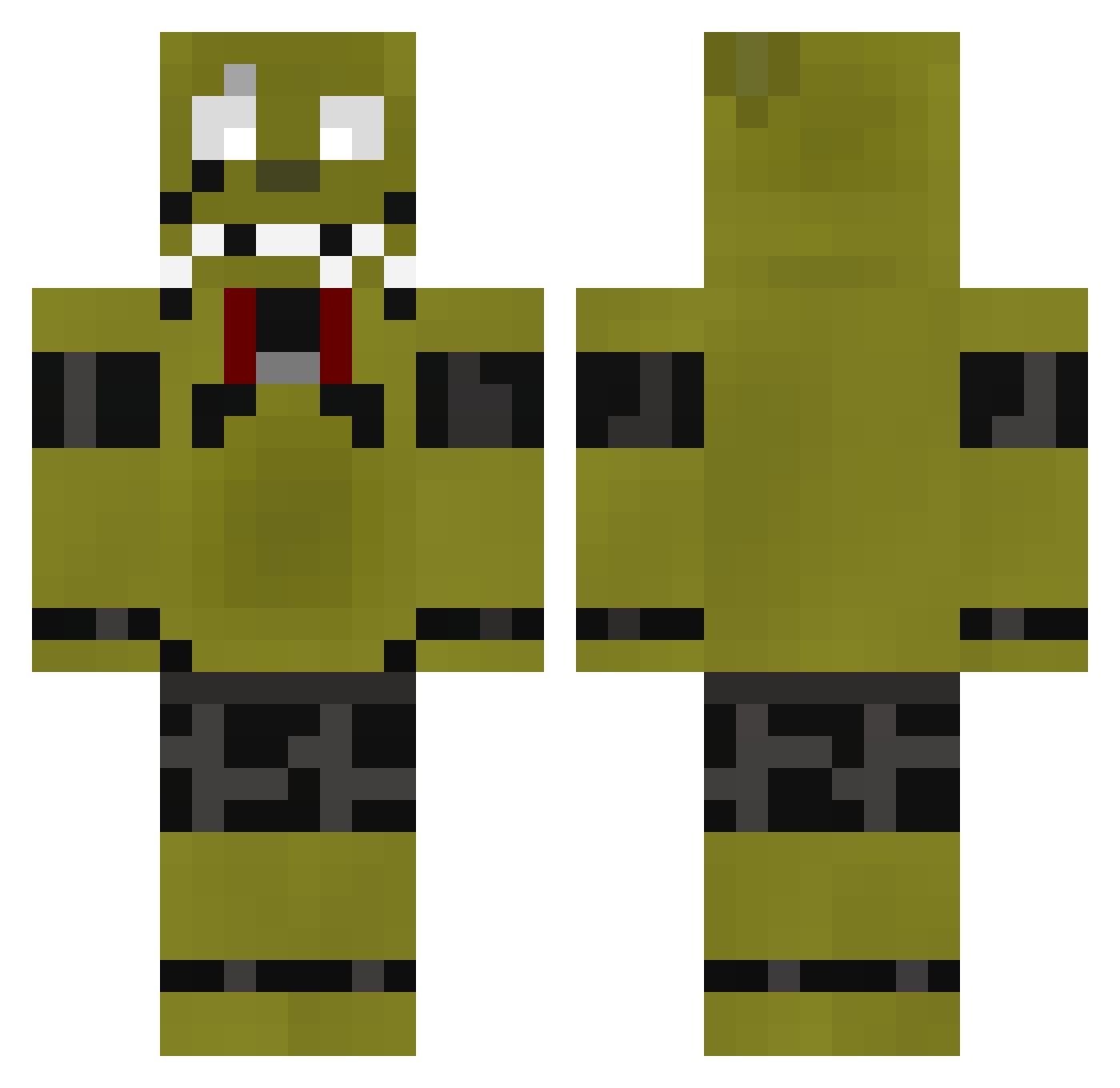 DarkBlueBlankie Minecraft skin, front and back view