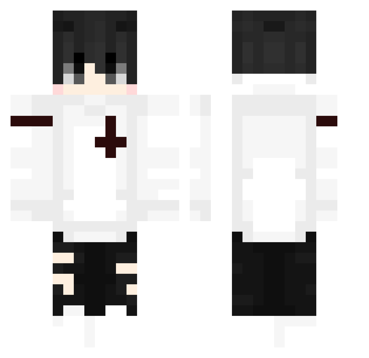 WPYI2 Minecraft skin, front and back view