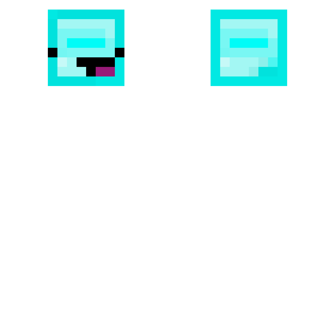 Taehror Minecraft skin, front and back view