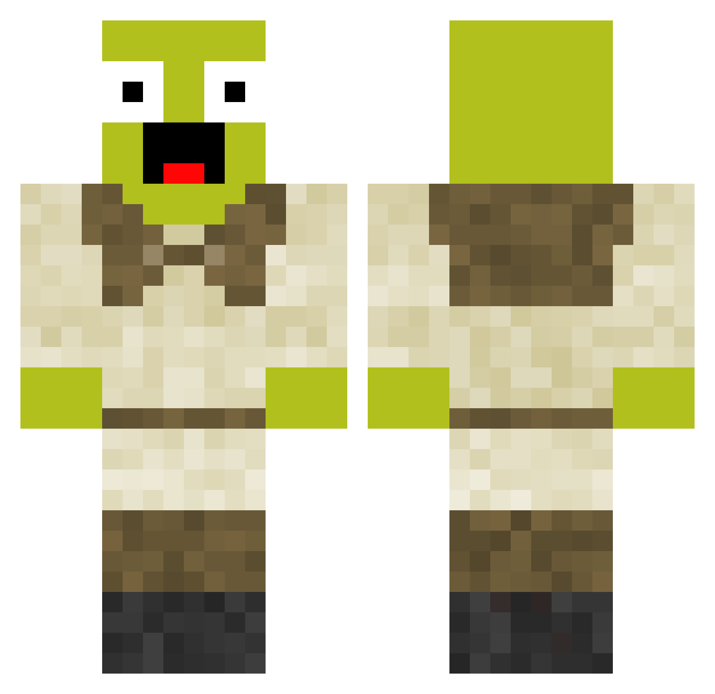 Er1craft Minecraft skin, front and back view