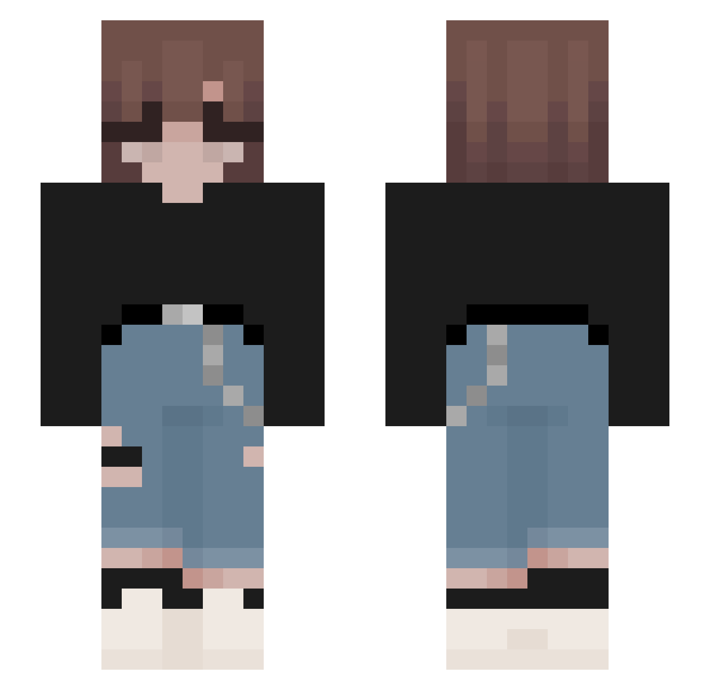 u_________u Minecraft skin, front and back view