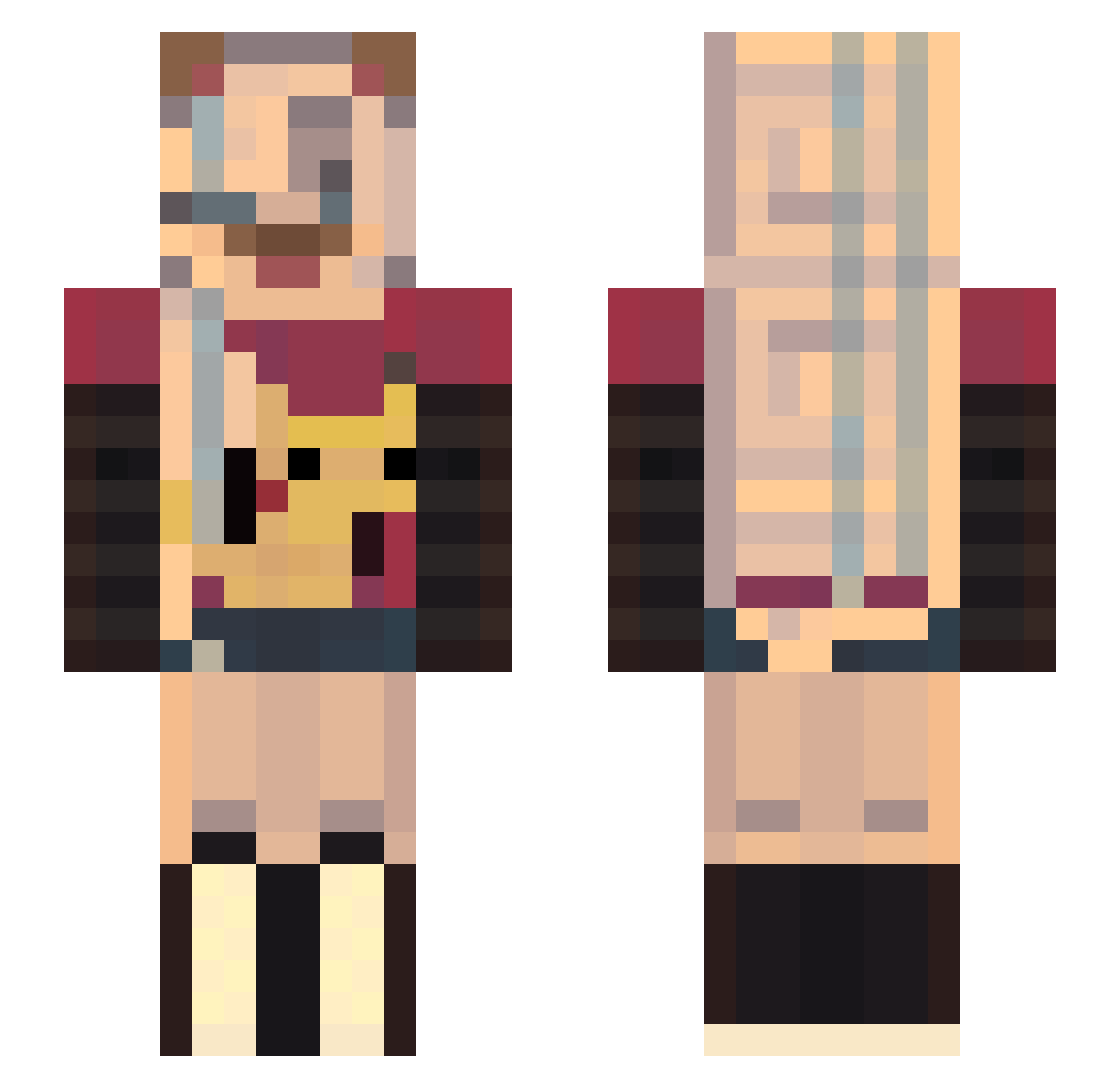 ppawmpkin Minecraft skin, front and back view