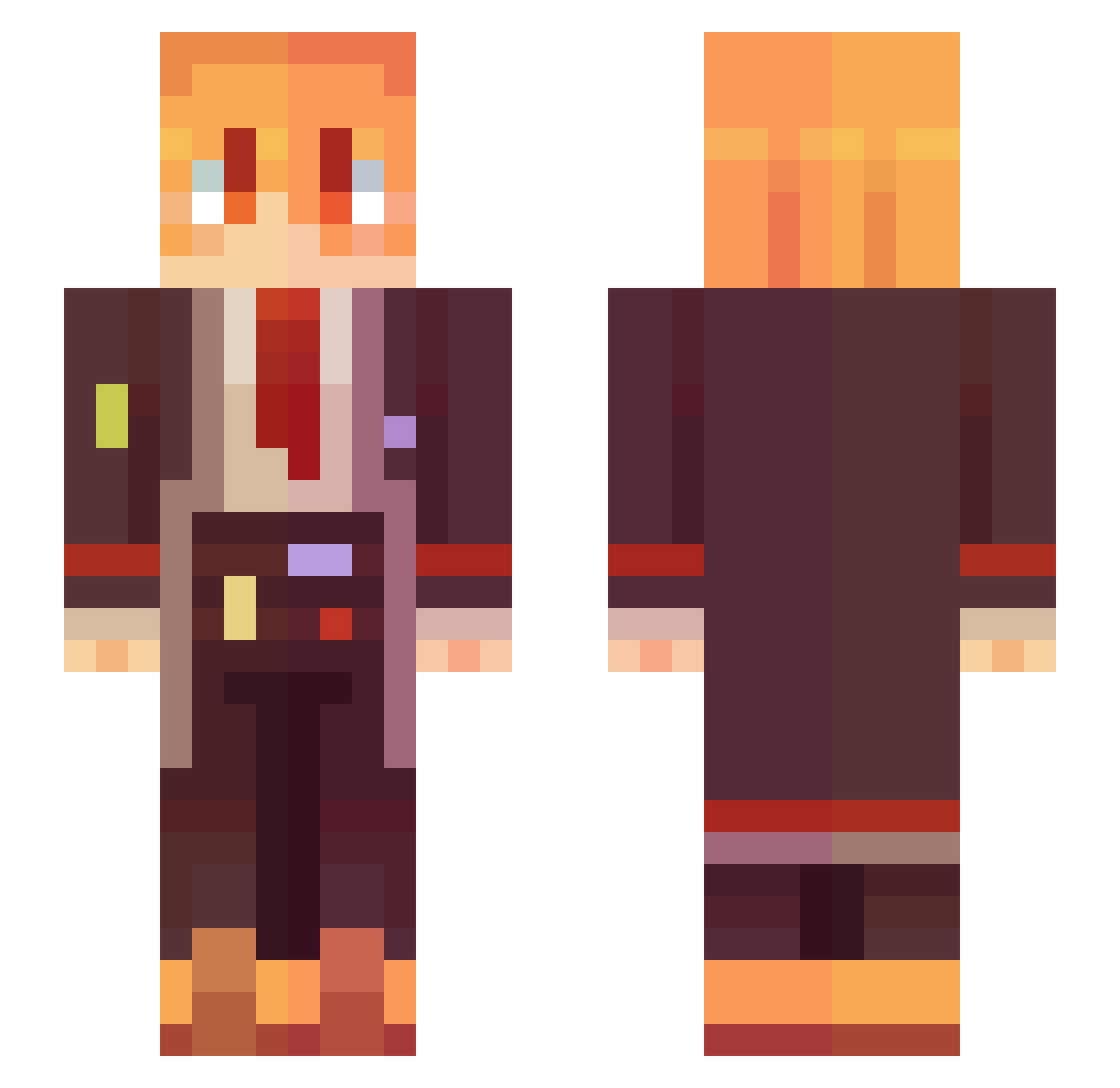 CerealSuss Minecraft skin, front and back view