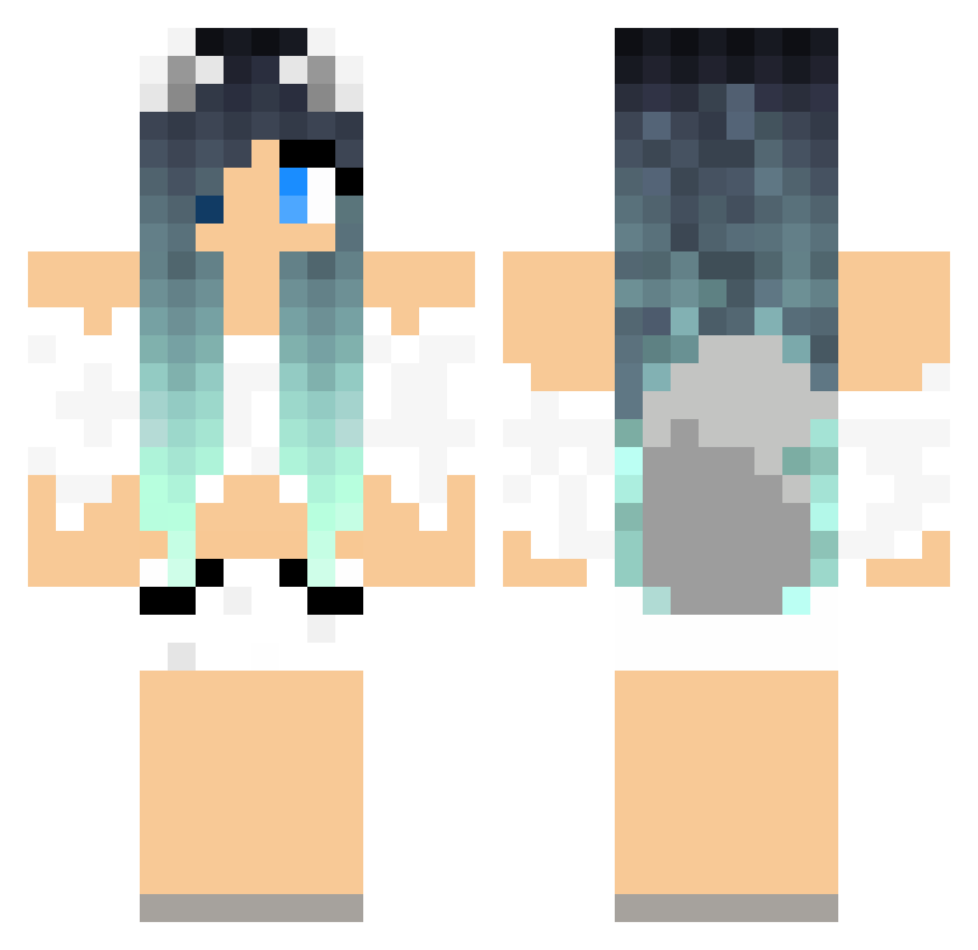 Alejandra Minecraft skin, front and back view