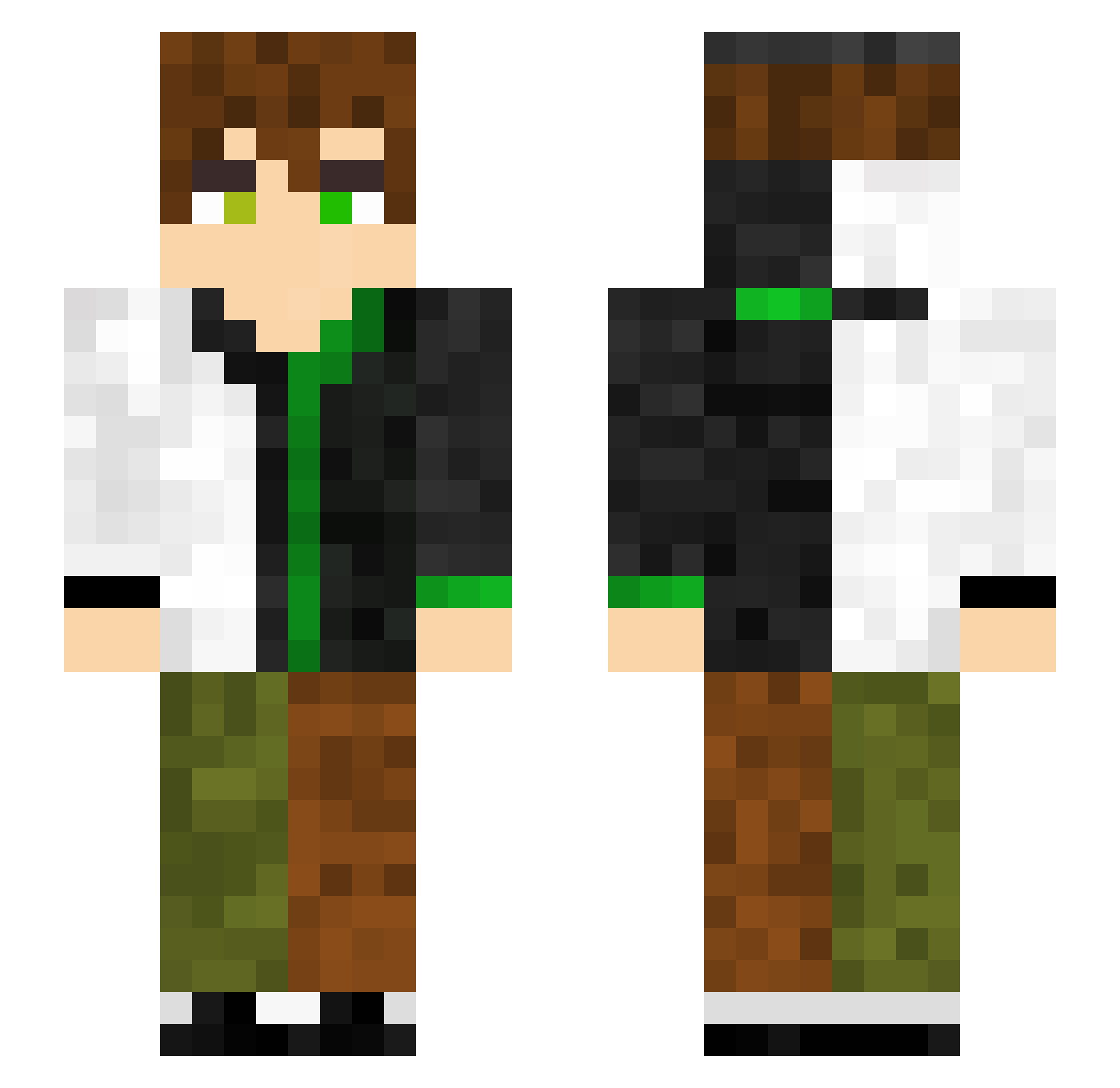 chenzatn Minecraft skin, front and back view