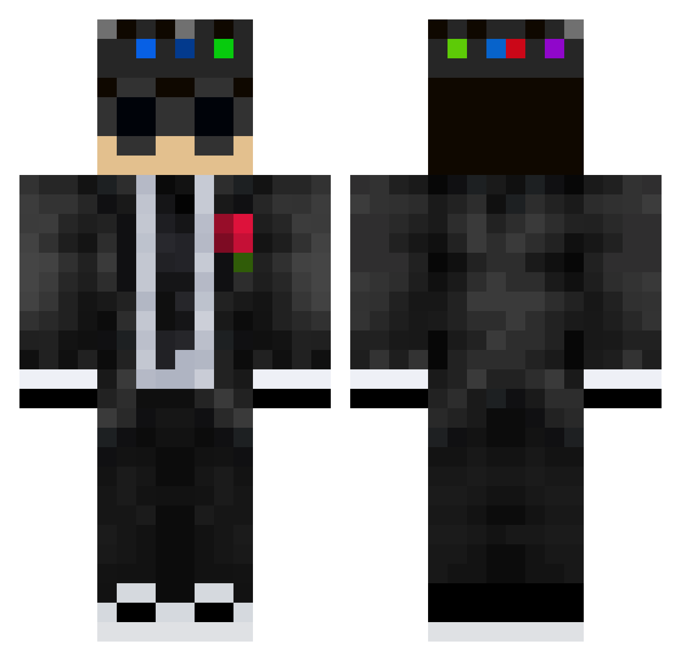 xXPookiBearXx Minecraft skin, front and back view