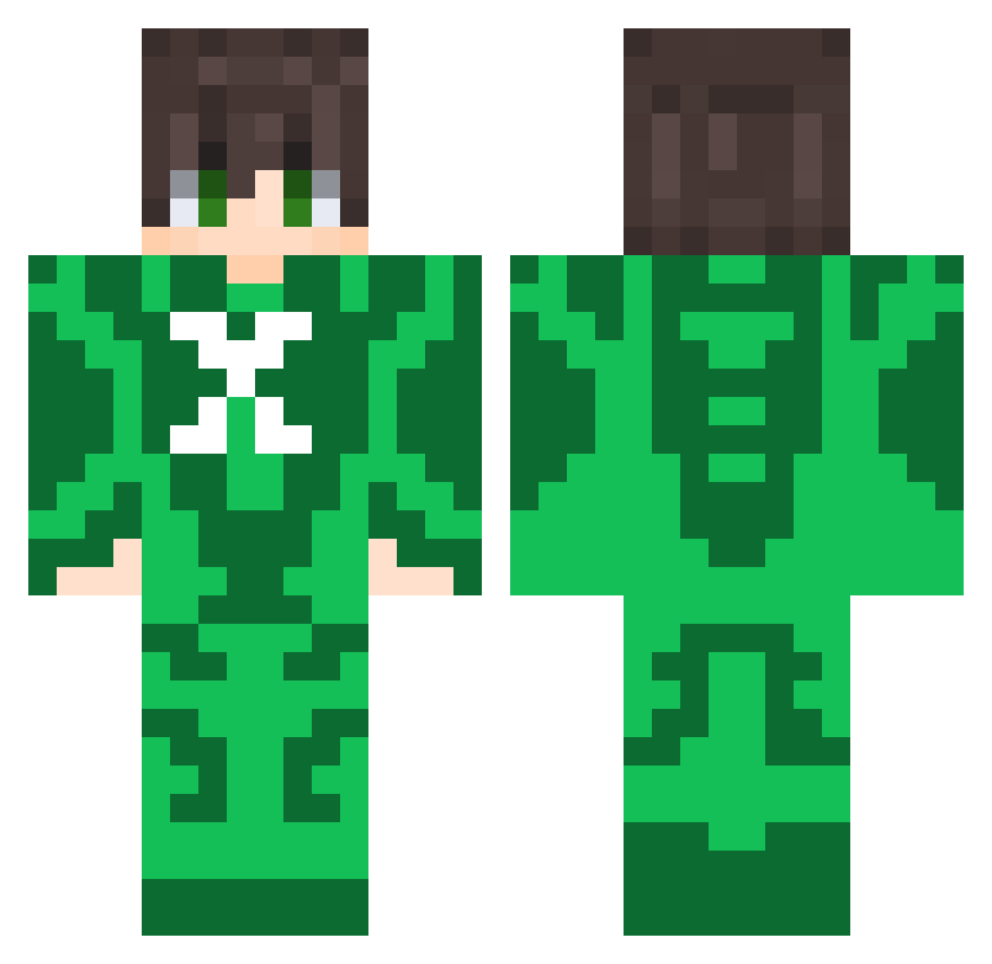 Teixeiraa Minecraft skin, front and back view