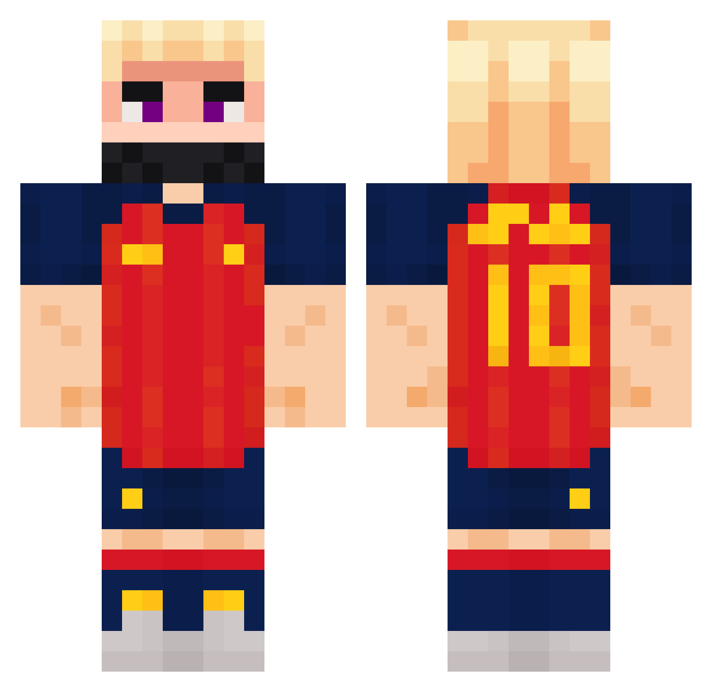 Tanizen Minecraft skin, front and back view