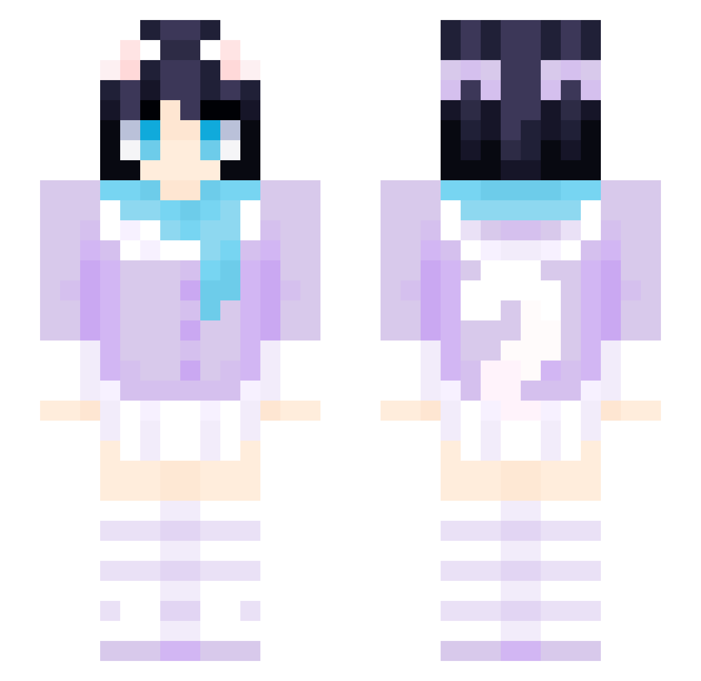 poram_ Minecraft skin, front and back view