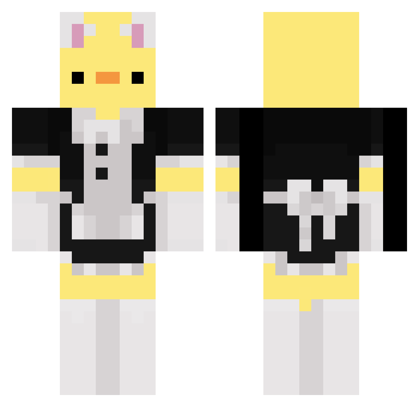 suawn Minecraft skin, front and back view
