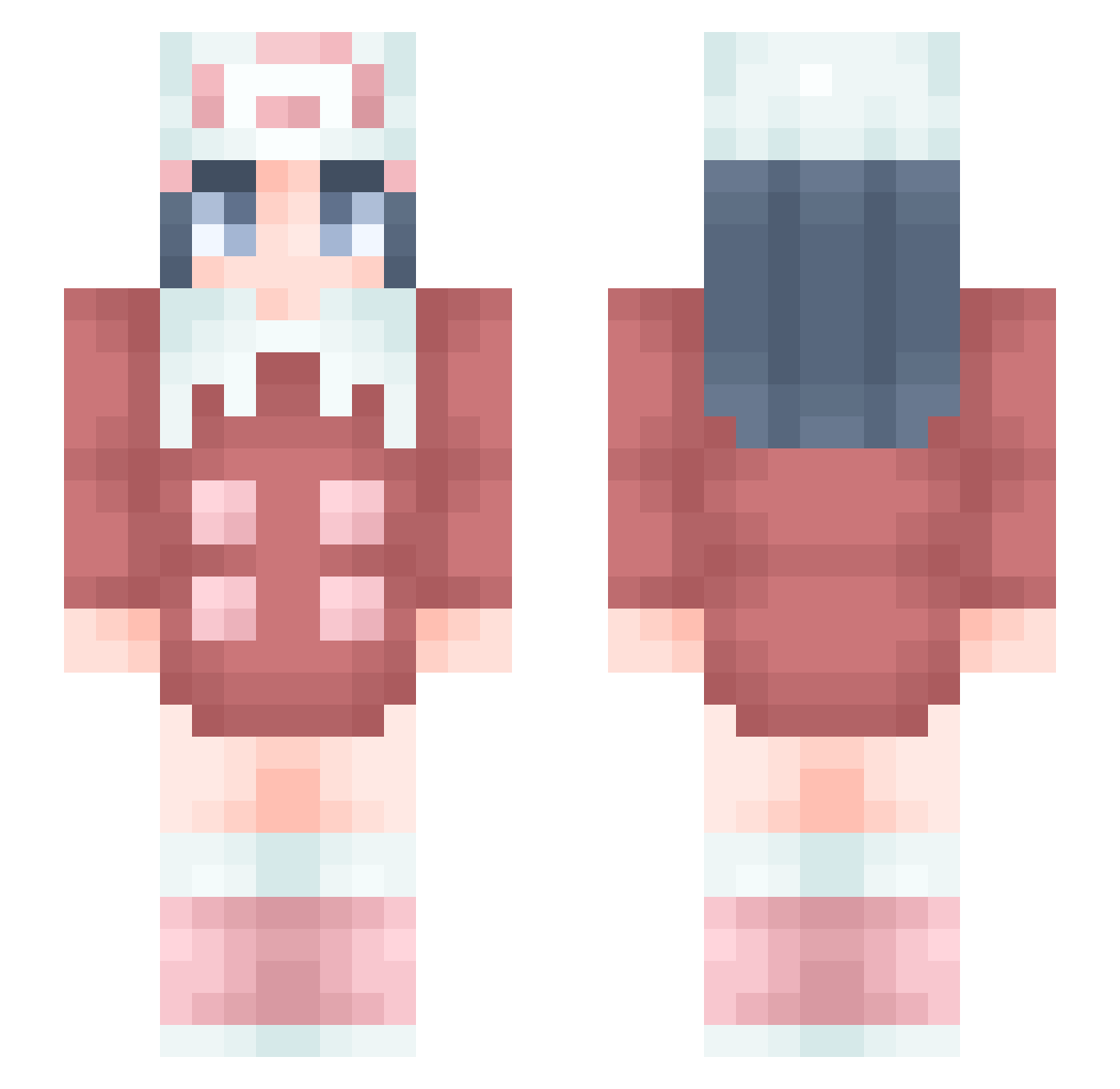 Princess_Runa Minecraft skin, front and back view