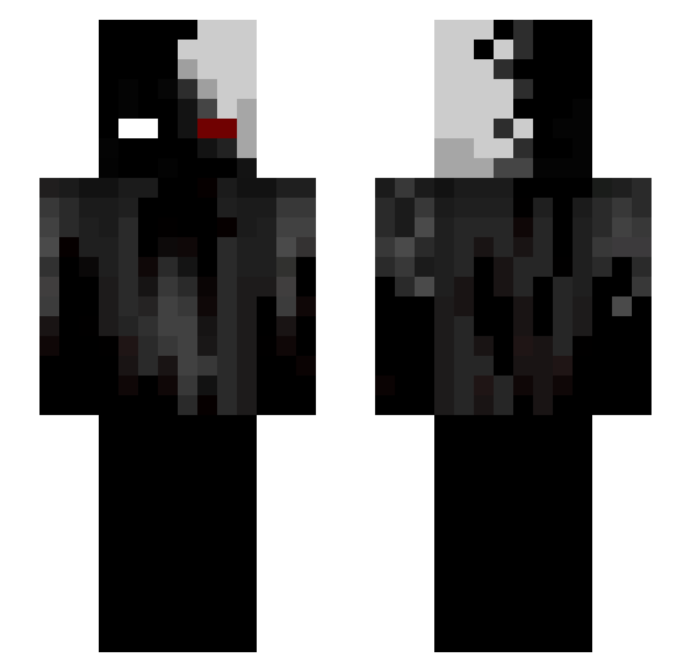 Kwneki Minecraft skin, front and back view
