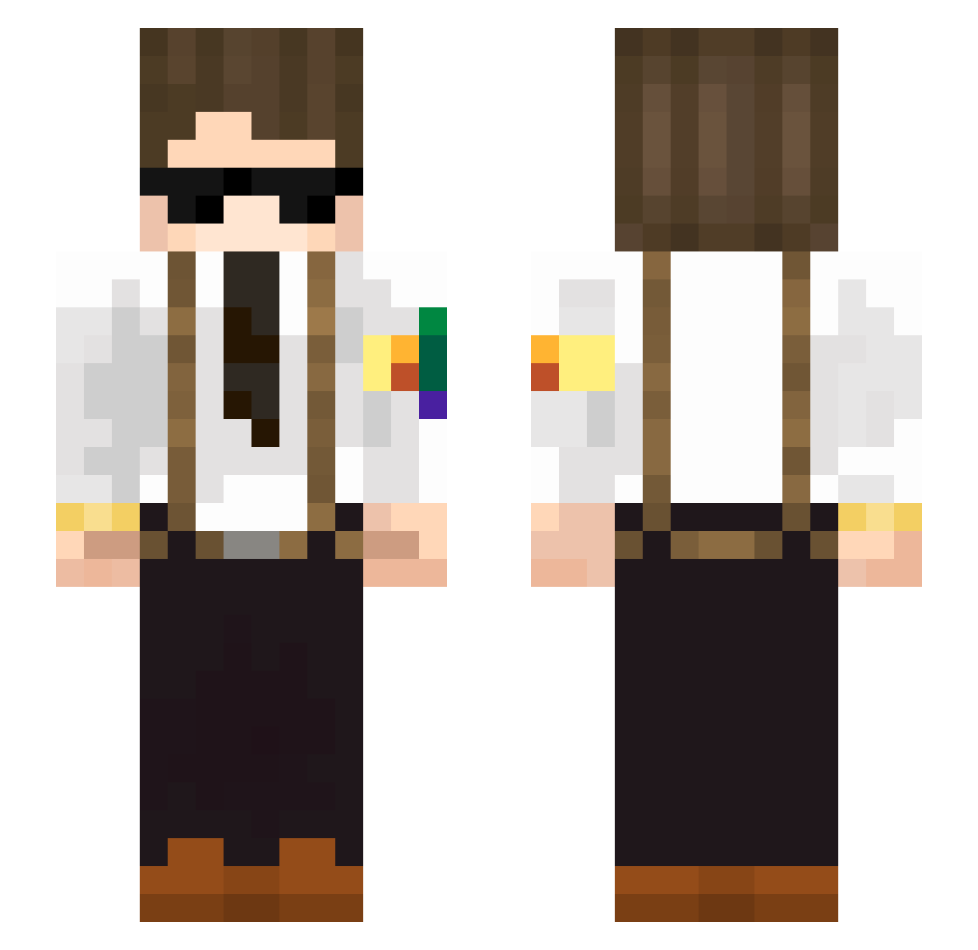 Toocha_ Minecraft skin, front and back view