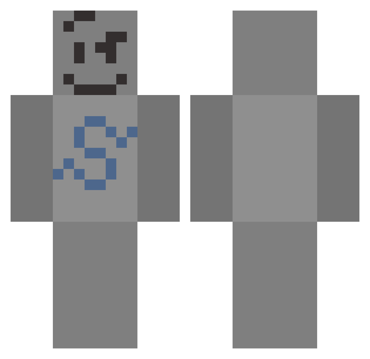 spirix_x Minecraft skin, front and back view