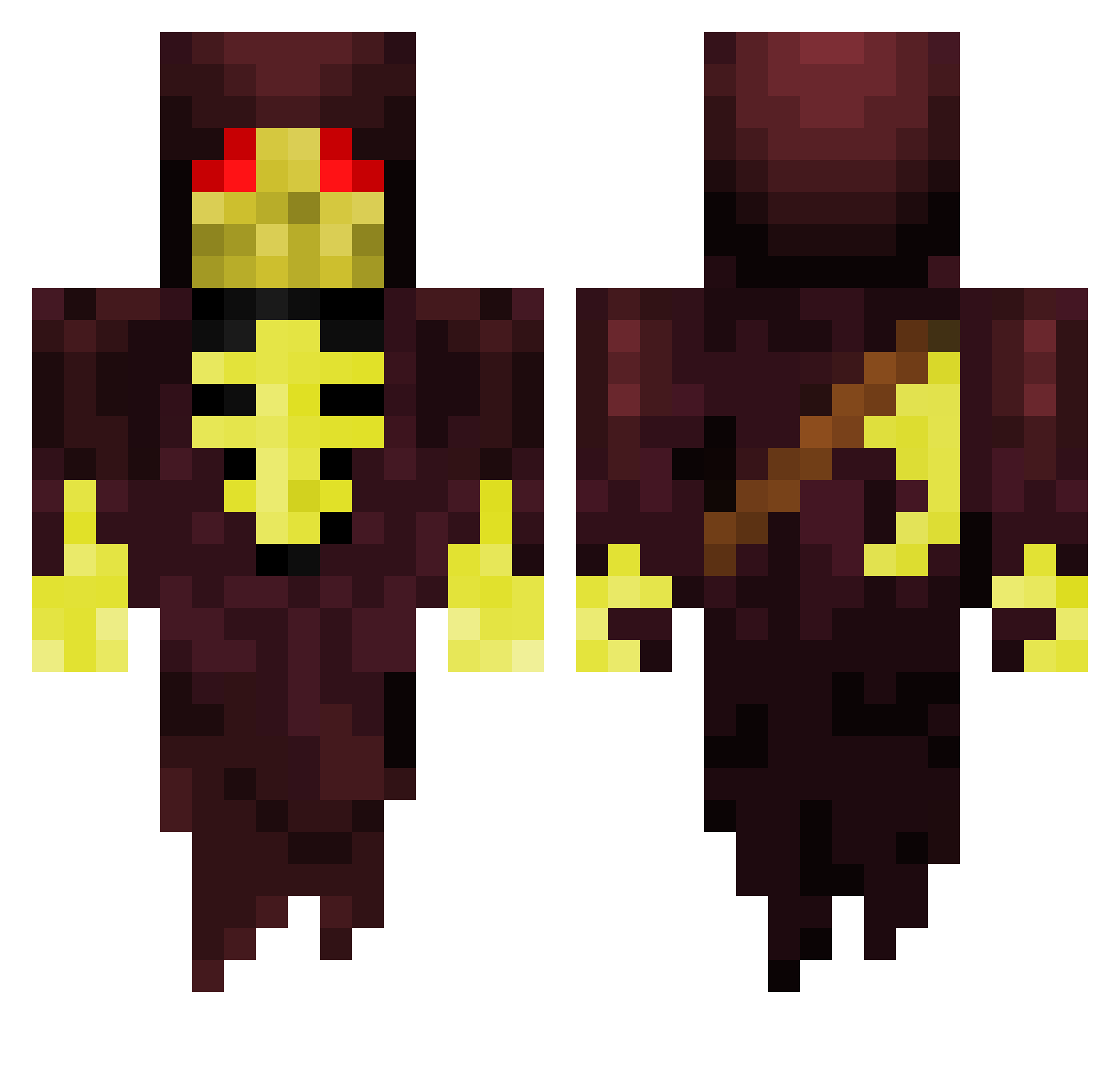 repolsive Minecraft skin, front and back view