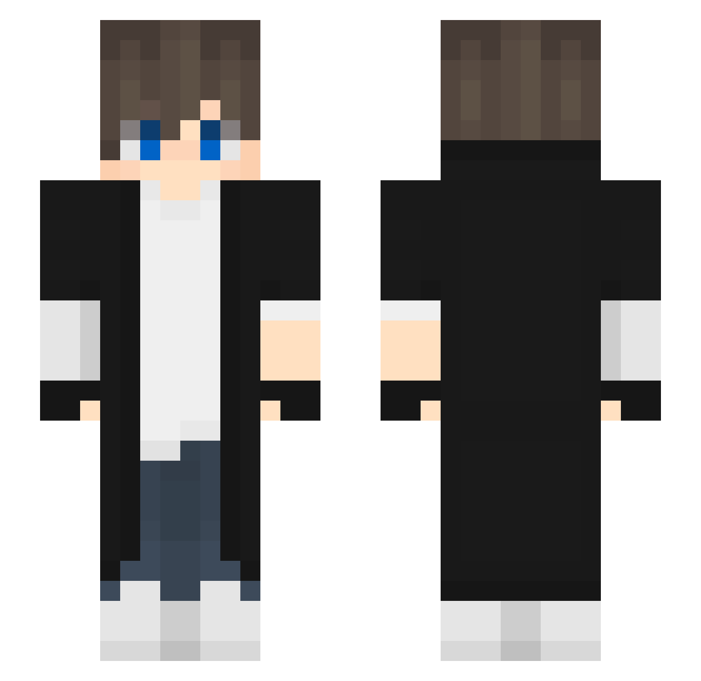 Ramy_Malek Minecraft skin, front and back view