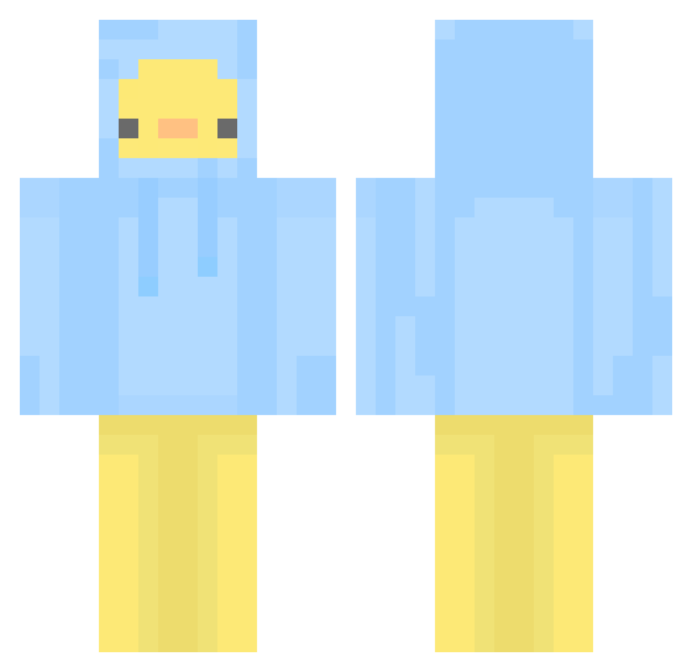 Sock_Puppet88 Minecraft skin, front and back view