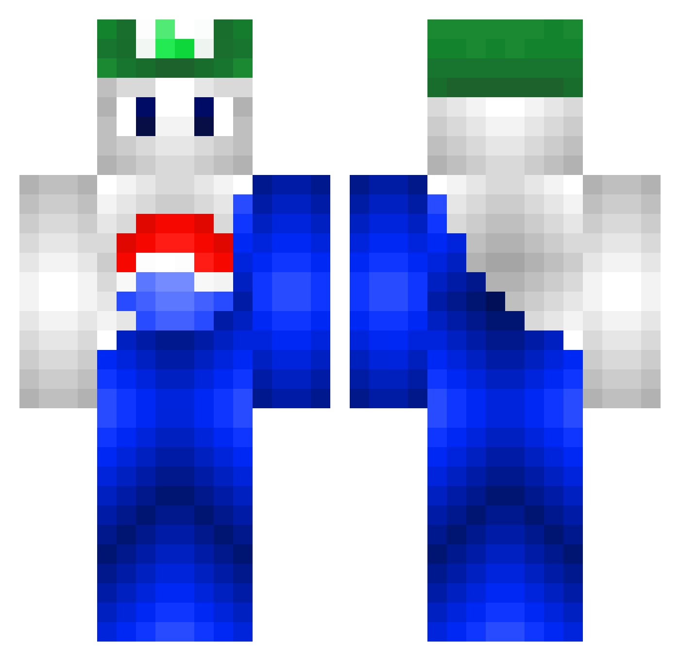 lalotuye Minecraft skin, front and back view
