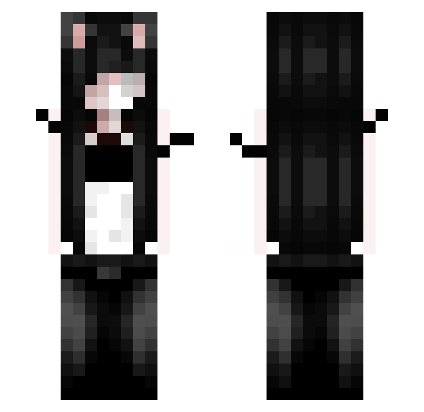 xv_eyx Minecraft skin, front and back view
