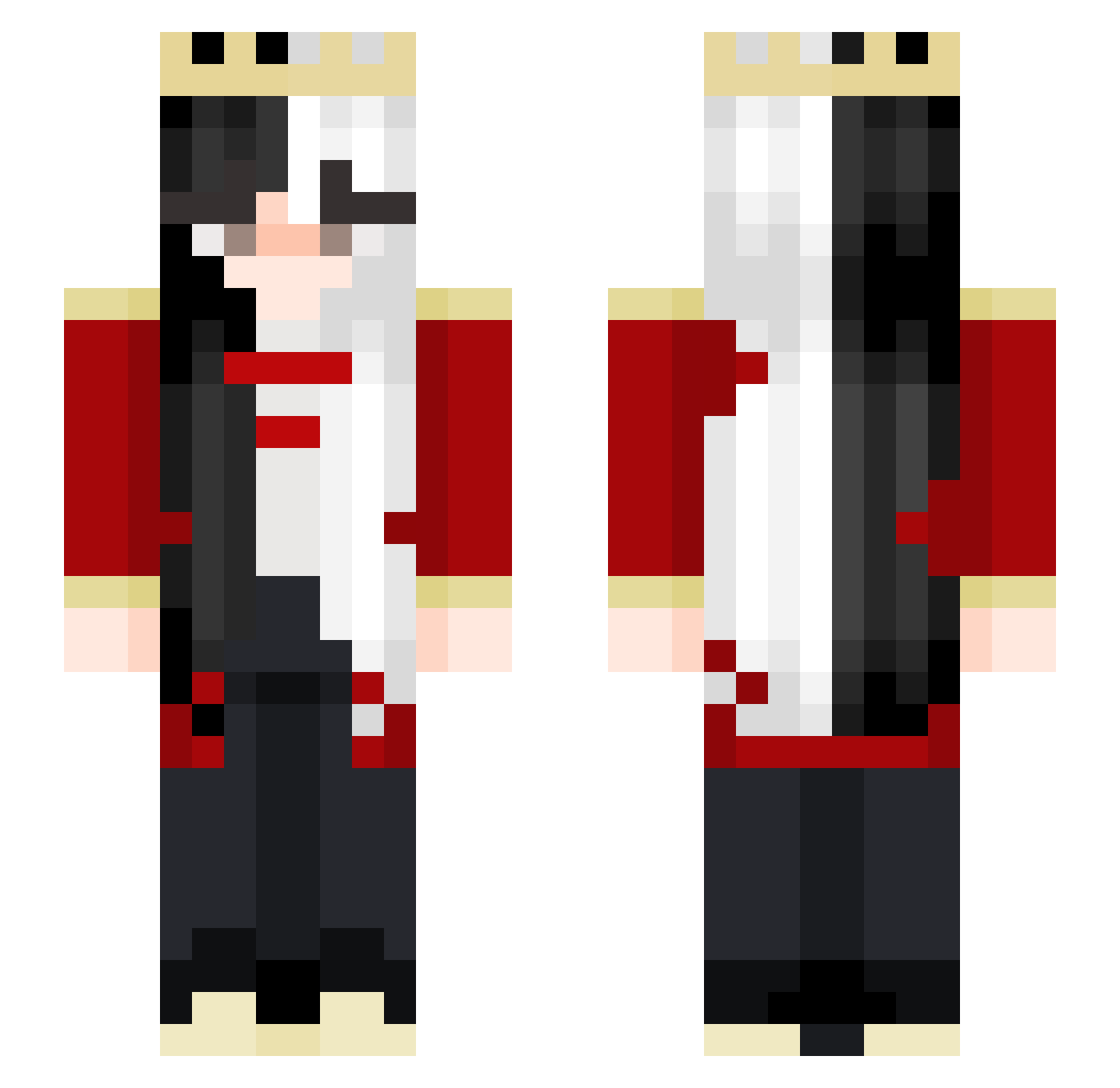 ShortyAshyPoo Minecraft skin, front and back view