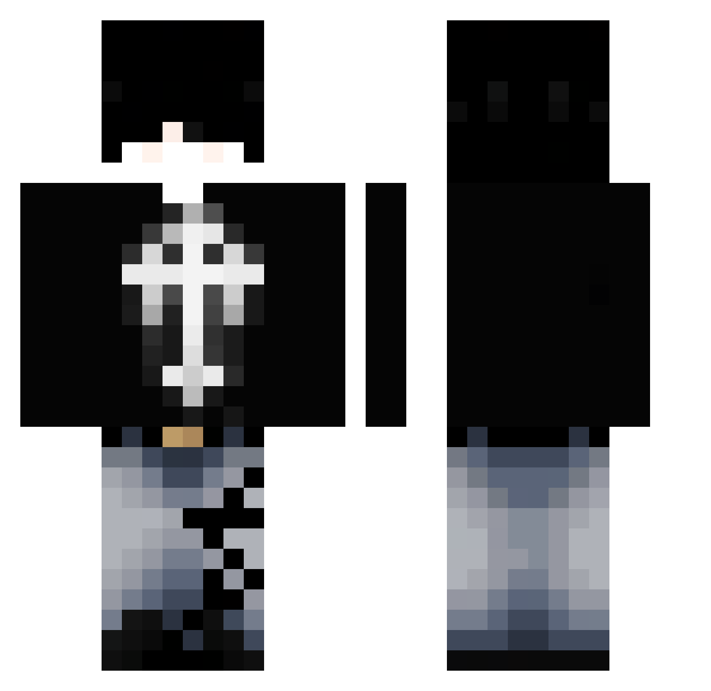 Eds17 Minecraft skin, front and back view
