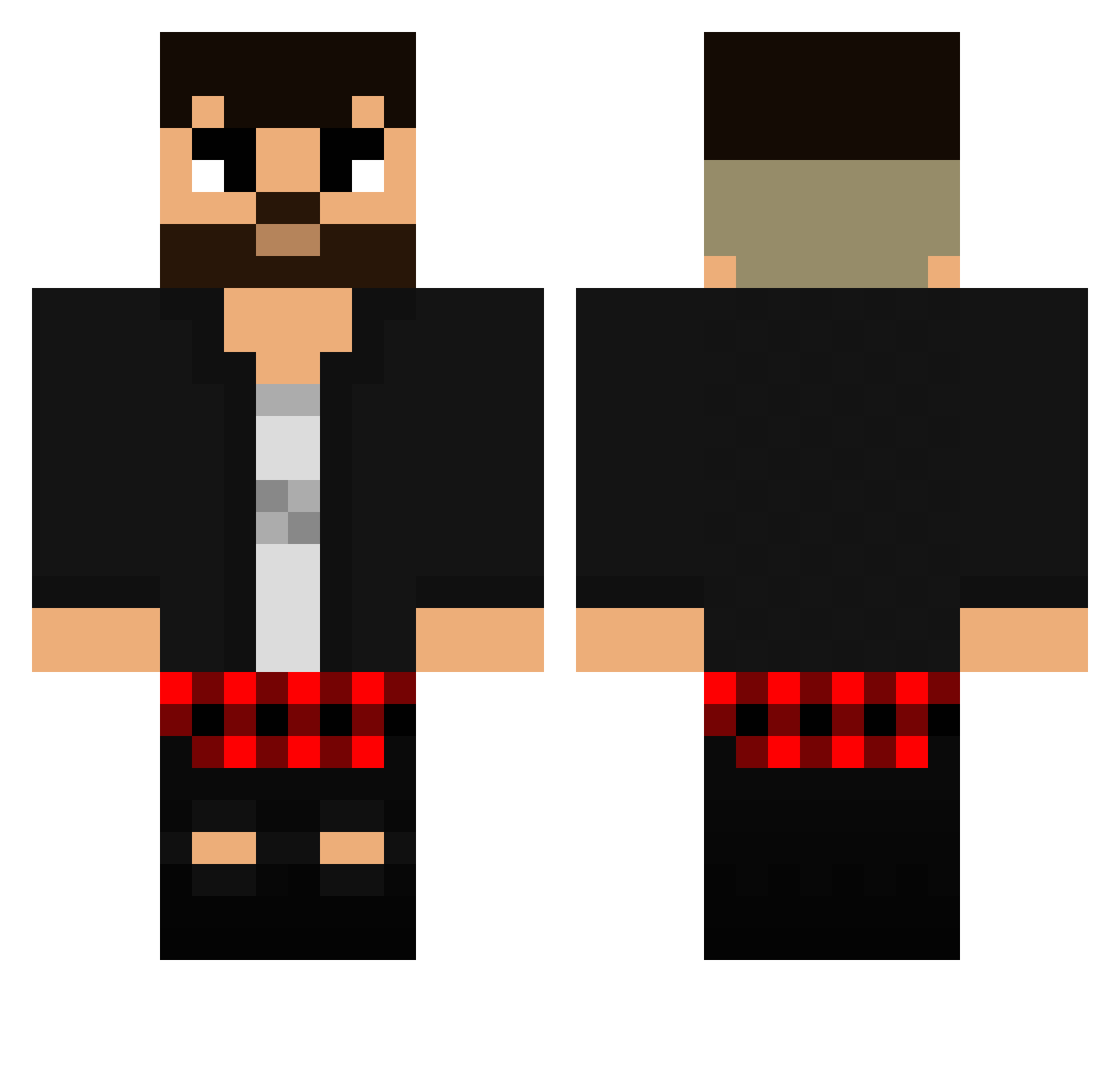 xXBernd_HoeckeXx Minecraft skin, front and back view