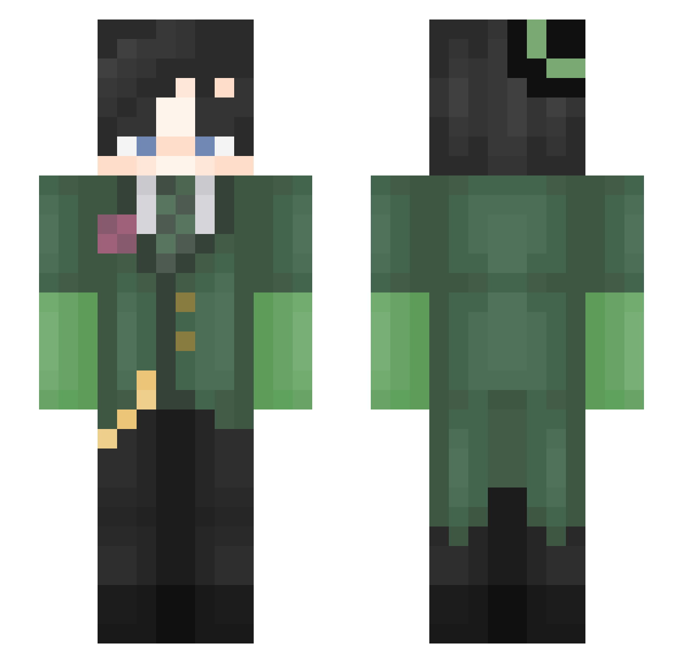 dumbtodo Minecraft skin, front and back view