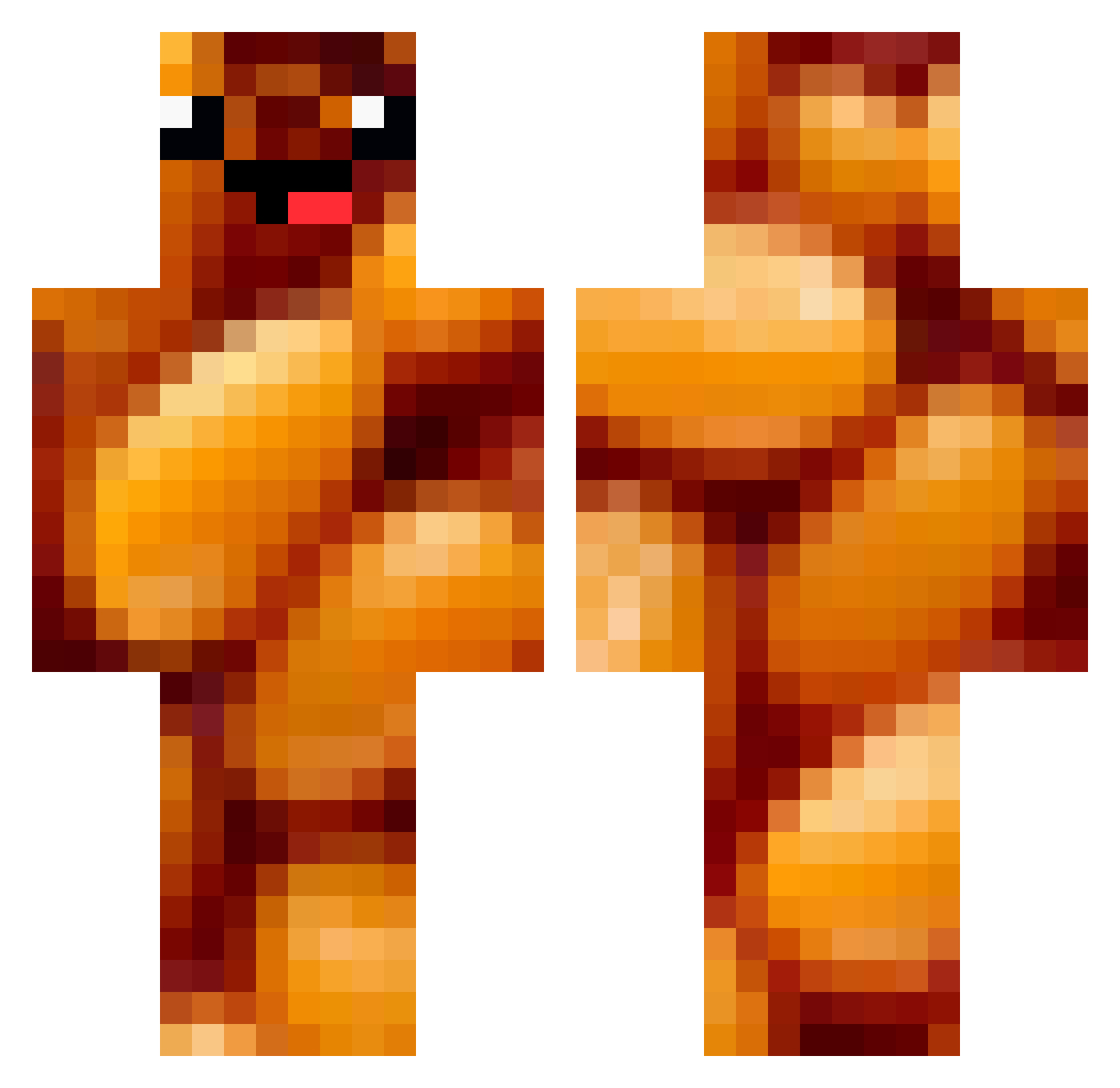 snubben100 Minecraft skin, front and back view