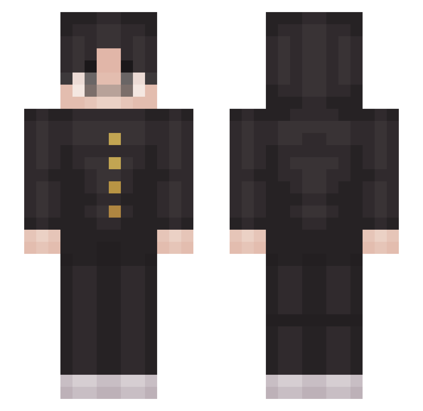 Ryannmm Minecraft skin, front and back view