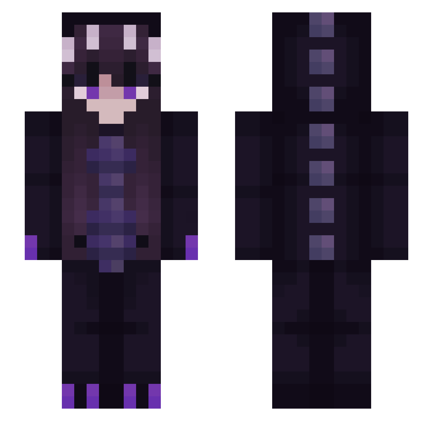 zhou12325 Minecraft skin, front and back view