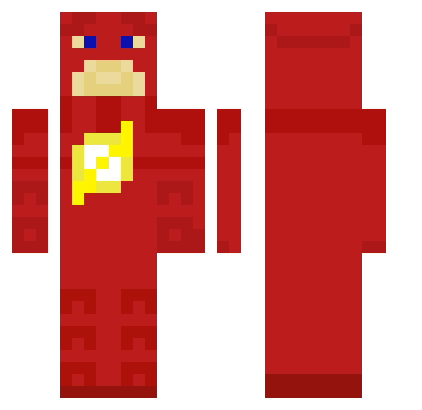ulpan Minecraft skin, front and back view